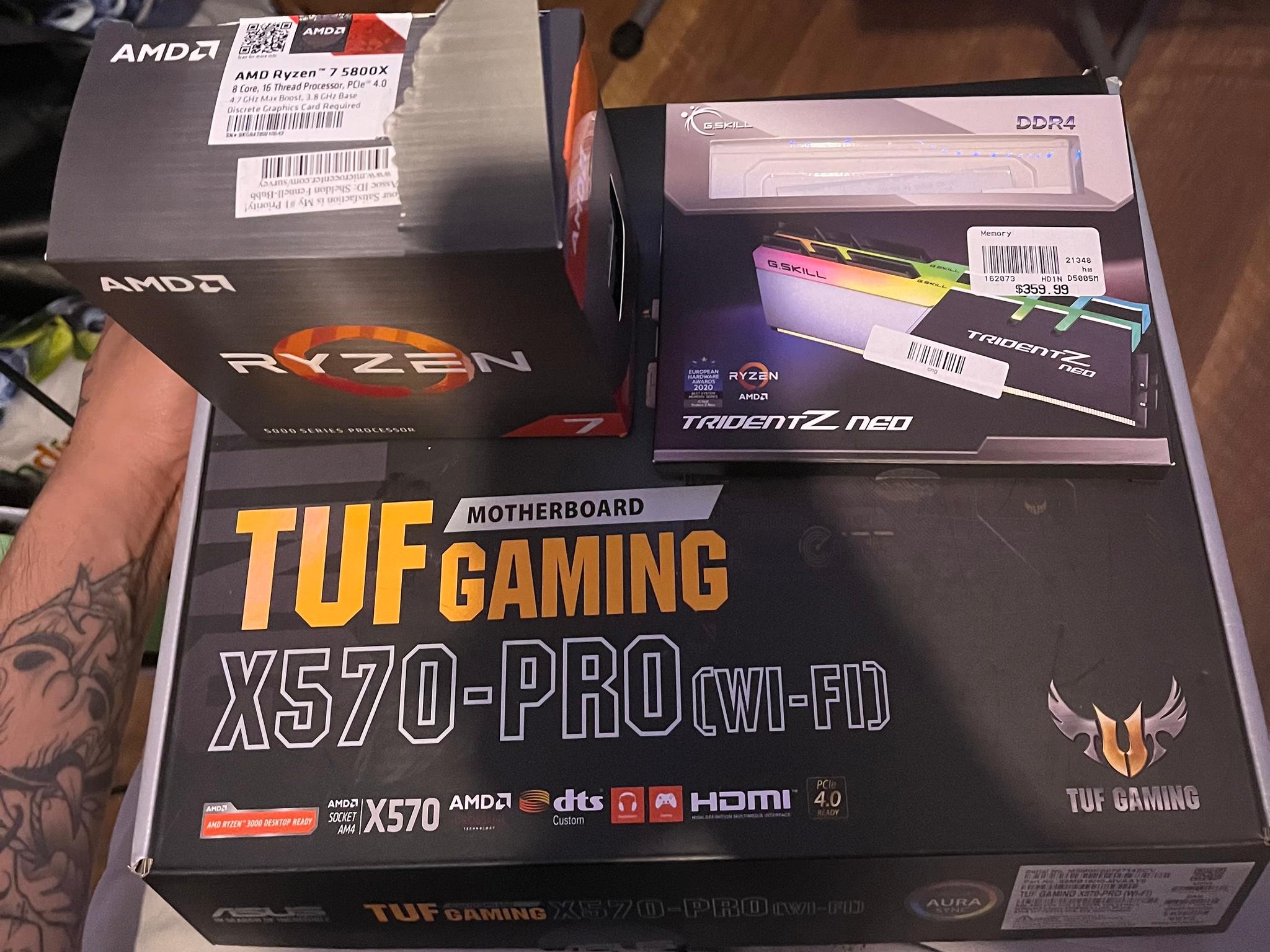 Ryzen 5 5600X + Tuf Gaming X570-PRO(Wifi) + 32 Trident Zeo RGB DDR4 3200 Combo/Bundle