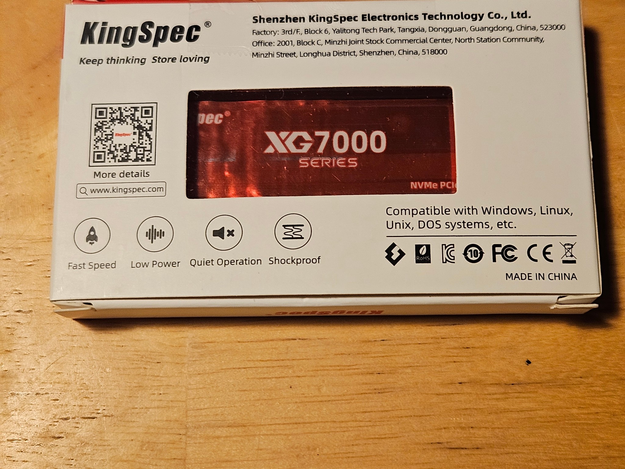 KingSpec 2TB XG 7000 NVME SSD