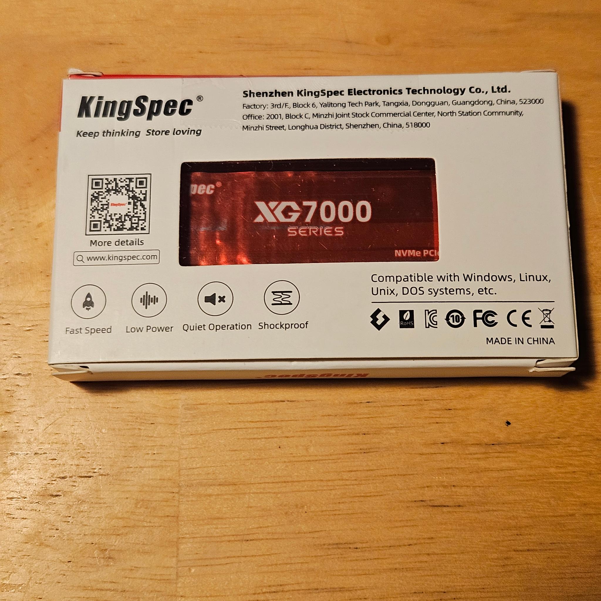 KingSpec 2TB XG 7000 NVME SSD