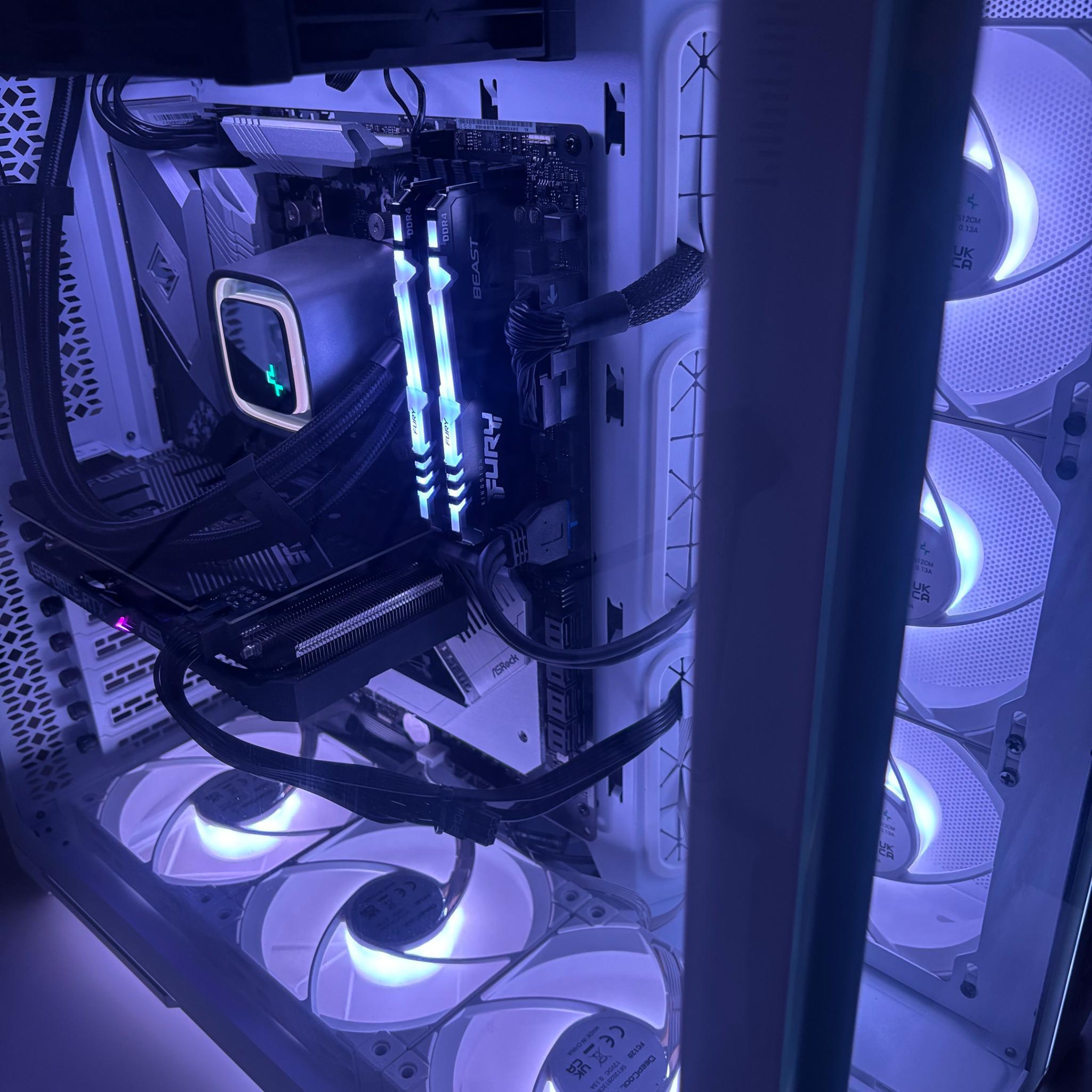 🤍WHITE BUILD🤍 Ryzen 5 5600 , 3060 , 1TB SSD , 16 gb ddr4 ram , AIO cooler , Win 10 pro+Wifi 🤍