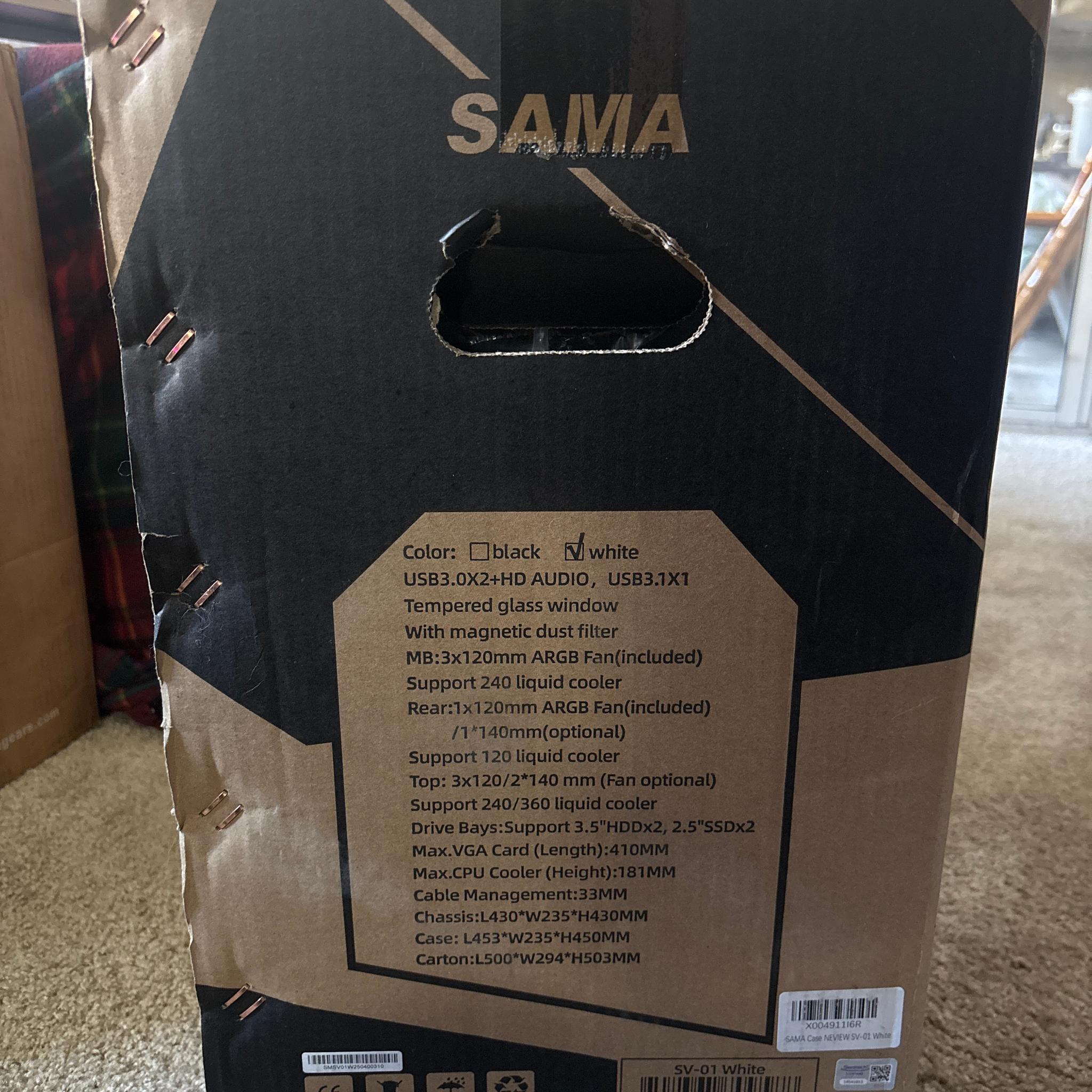 SAMA AR01-RGB (White - Tempered Glass)
