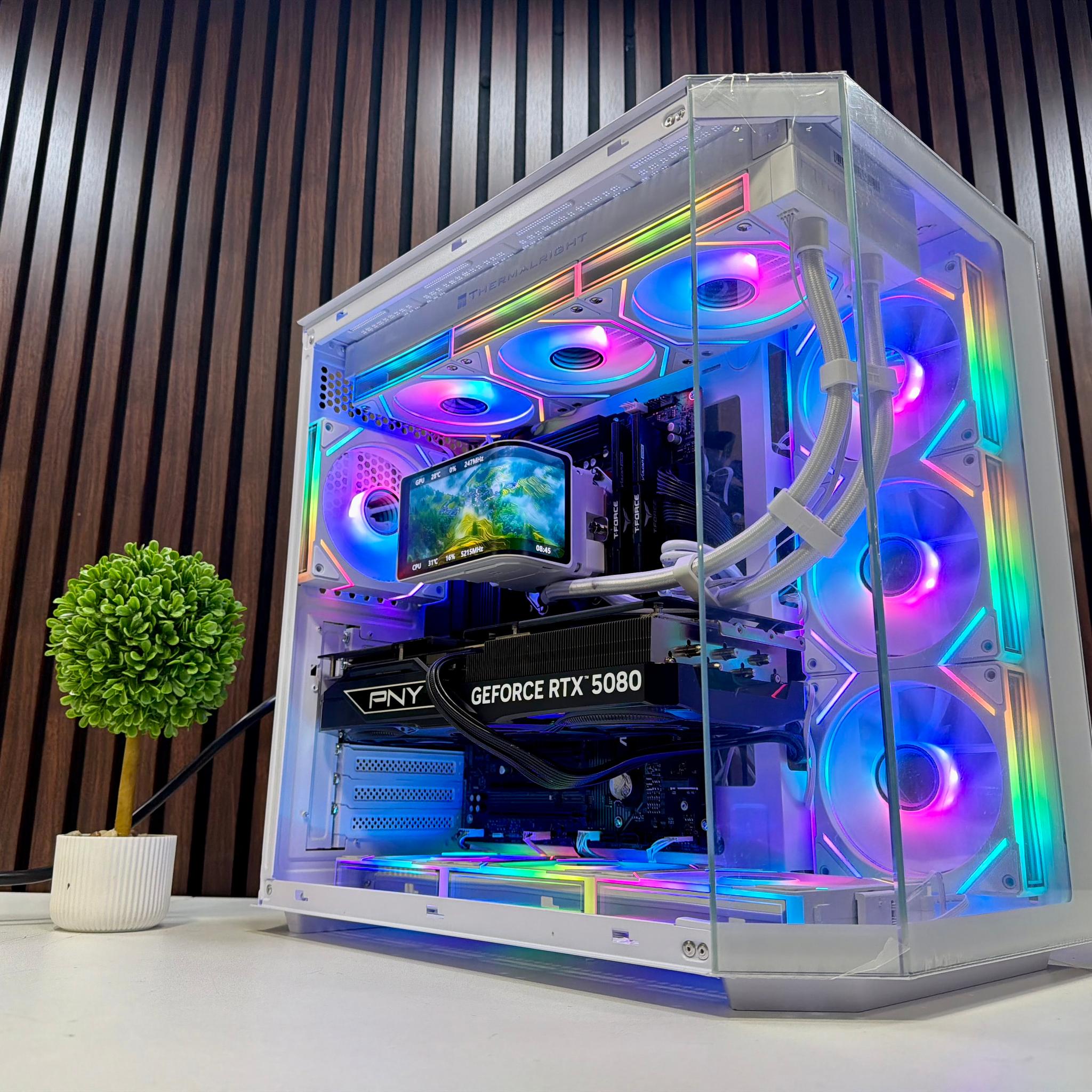 RTX 5080 | Ryzen 9800X3D | 64GB DDR5 | 2TB M.2 | 1000 Watt Gold PSU | LCD AIO