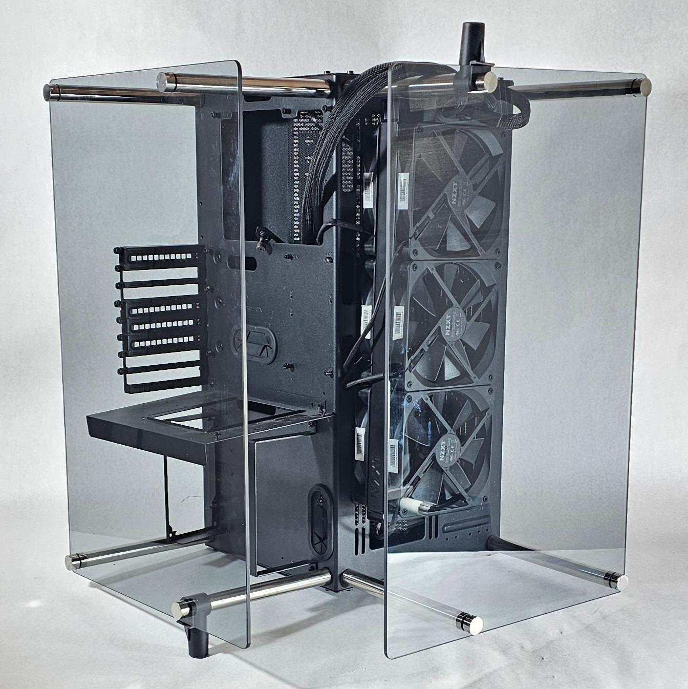 Thermaltake Core P90 Tempered Glass Edition (Wall Mount PC Case) w\ NZXT 420mm AIO & Wall Mount