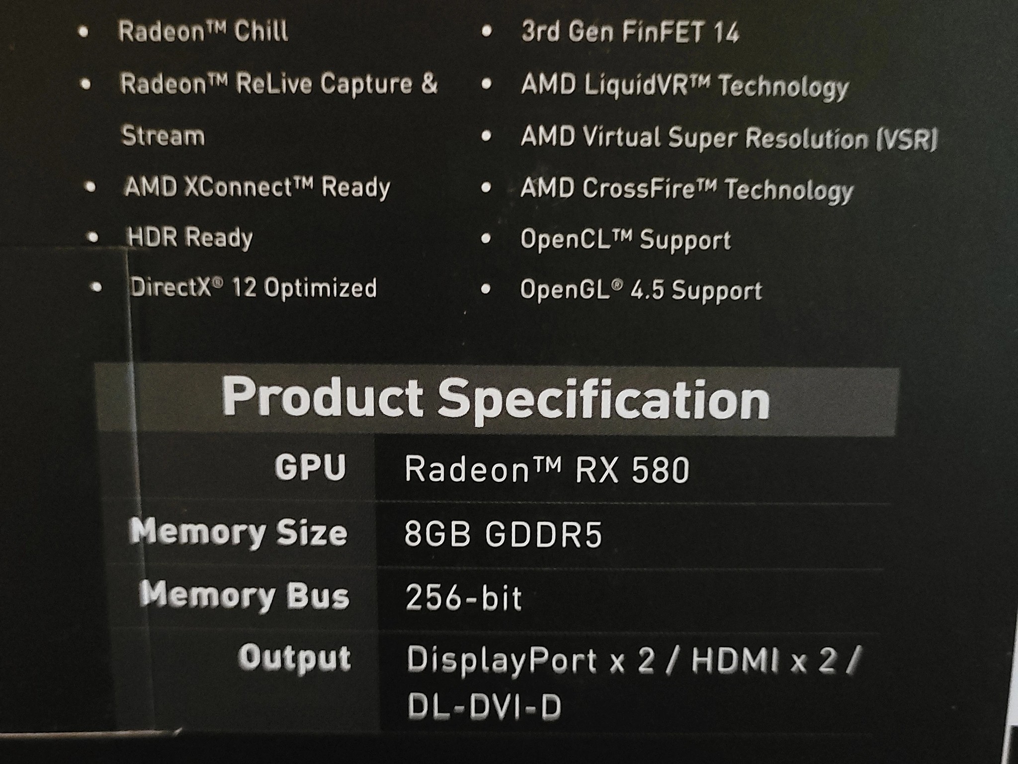 MSI ARMOR OC Radeon RX 580 8 GB GDDR5