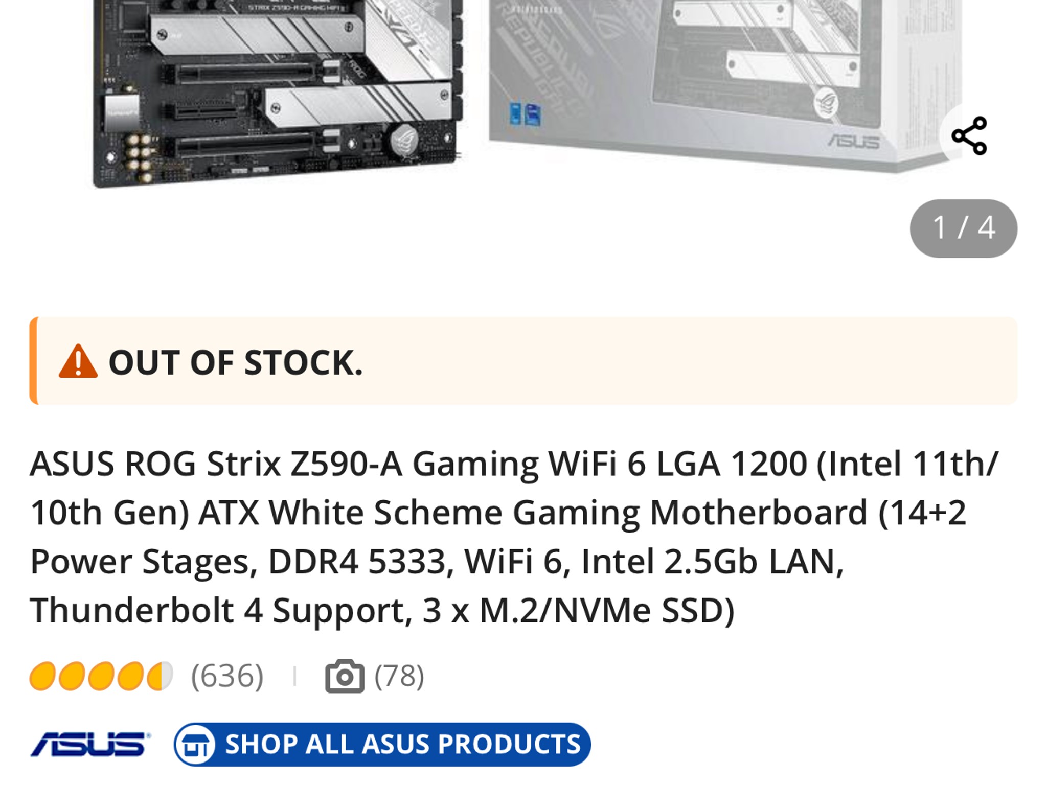ASUS ROG Strix Z590-A Gaming WiFi 6 LGA 1200