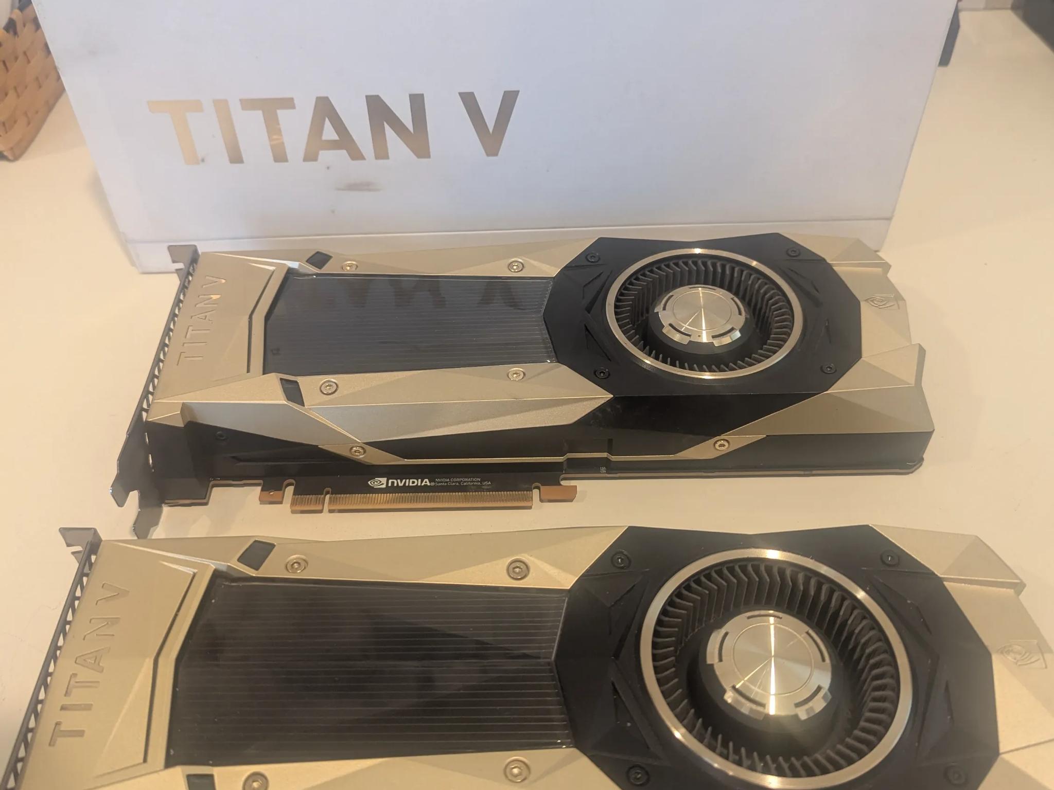NVIDIA Titan V Used very little did not continue to mine my son moved away and I Don't know how.