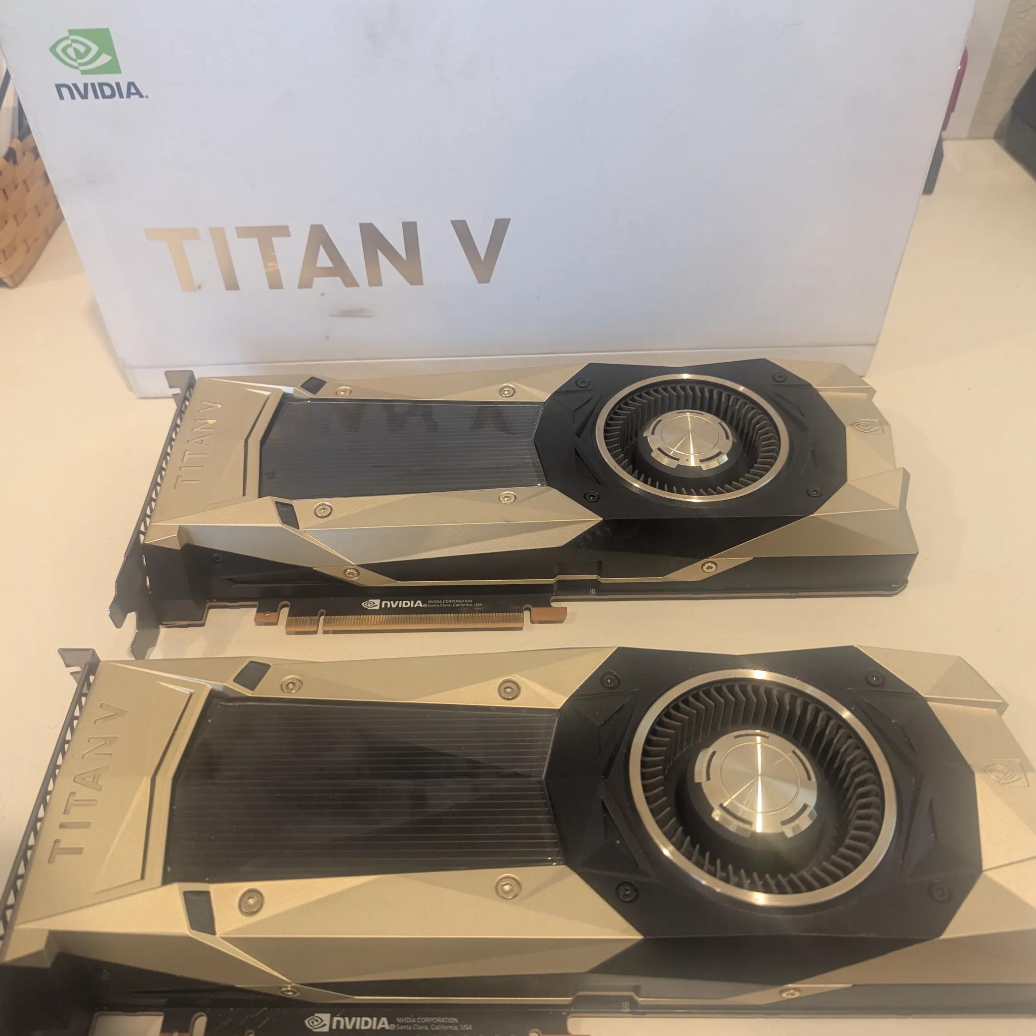 NVIDIA Titan V Used very little did not continue to mine my son moved away and I Don't know how.