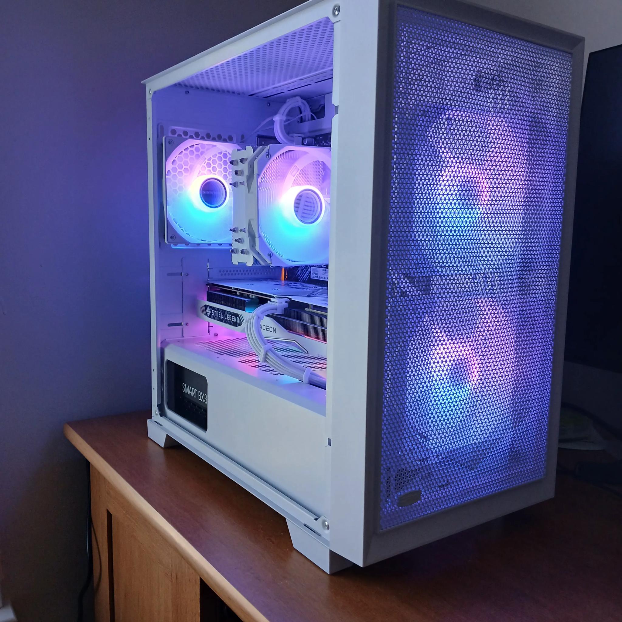 Clean White Gaming PC | RX 7600 8GB | Ryzen 5 5600 | 16GB RAM