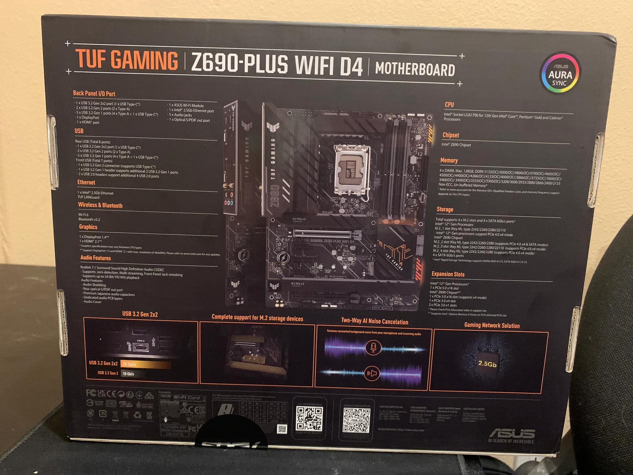 Act fast! BNIB/Sealed Asus TUF gaming z690-plus WIFI D4