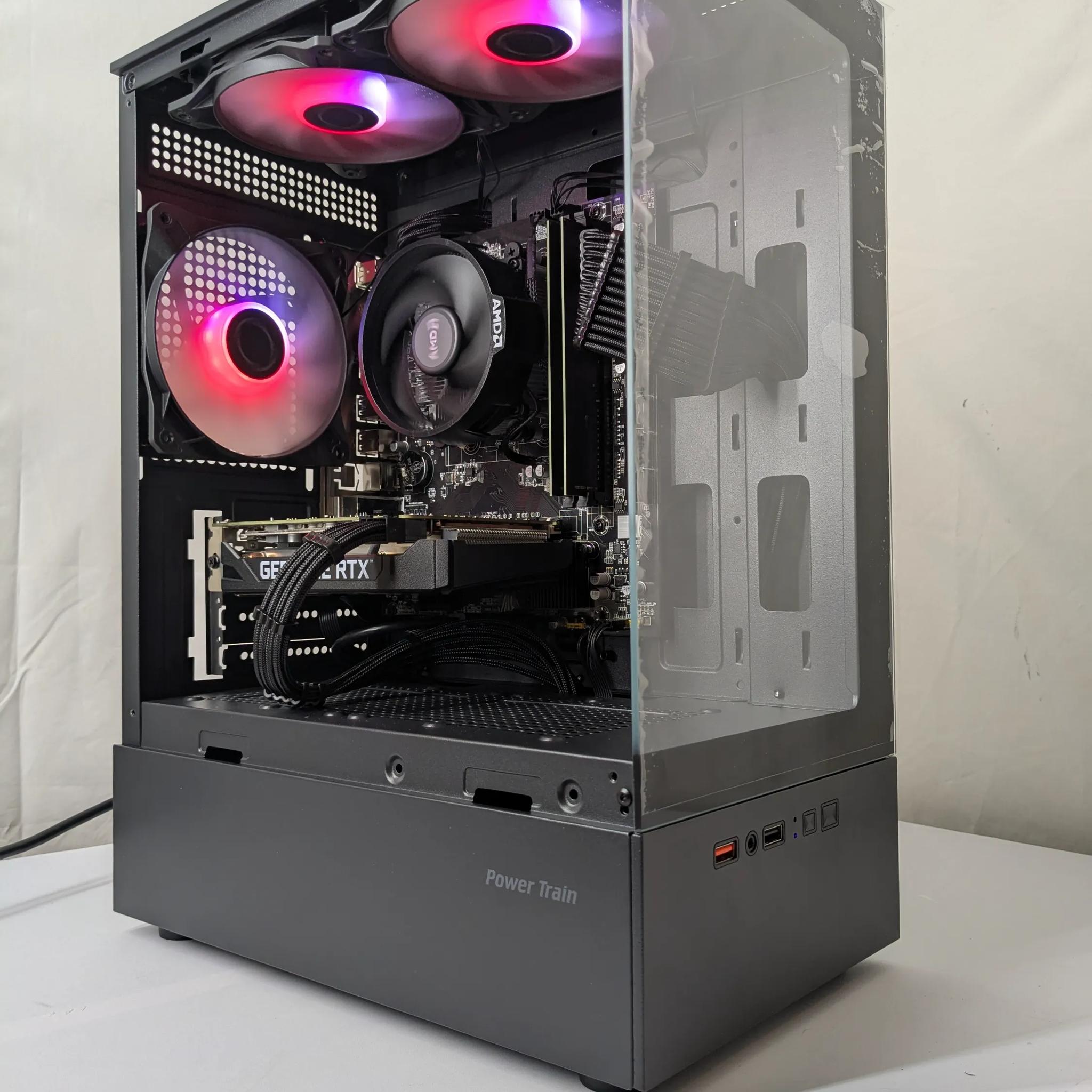 All Black Gaming PC – Ryzen 5 + RTX 2060 – 16GB RAM – 500GB NVMe