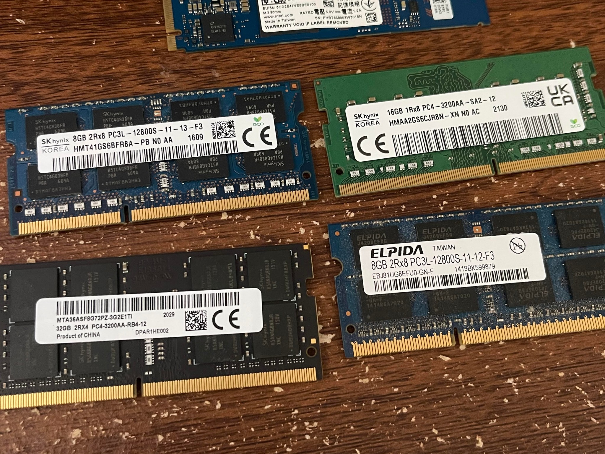 Bulk RAM + Optane Lot – Tested Pulls – DDR3L / DDR4 / Optane