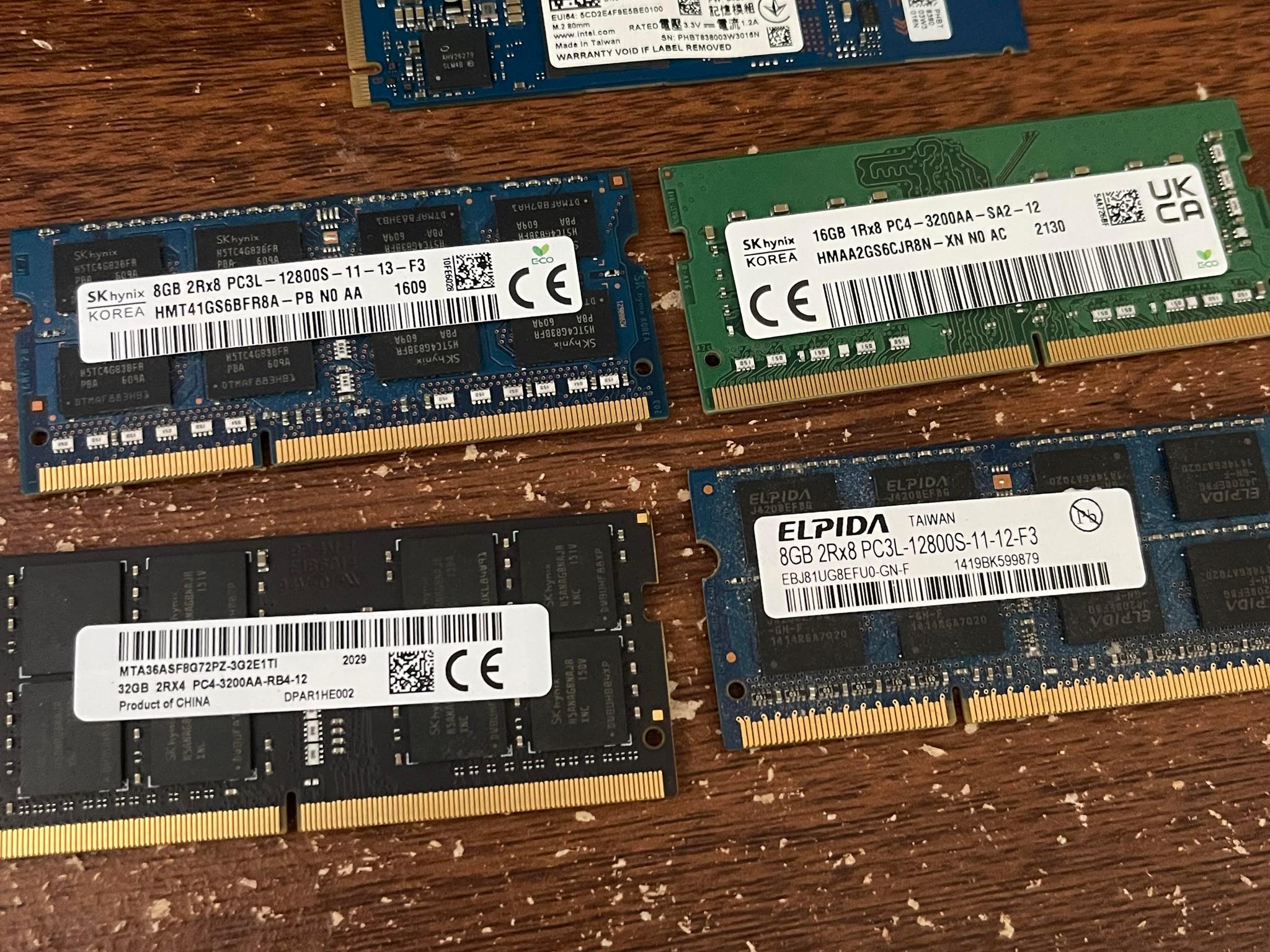 Bulk RAM + Optane Lot – Tested Pulls – DDR3L / DDR4 / Optane | Jawa