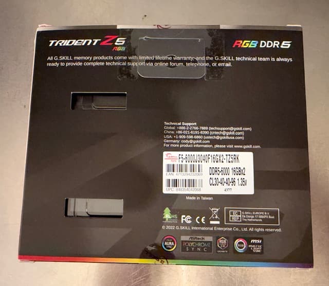 G.Skill Trident Z5 32GB DDR5-6000 (2x16GB)