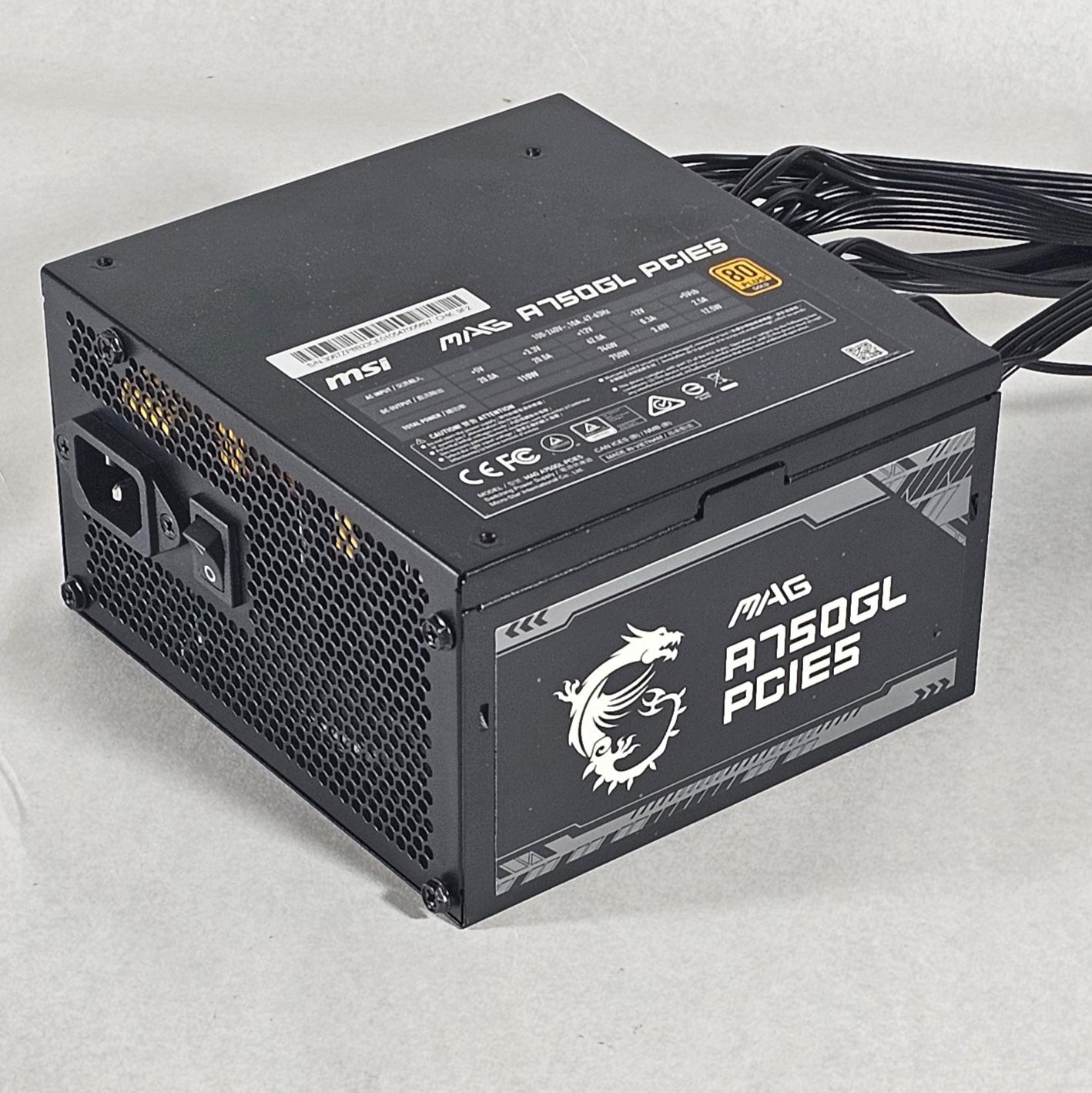 750 Watt PSU MSI MAG A750GL PCIE5 Power Supply