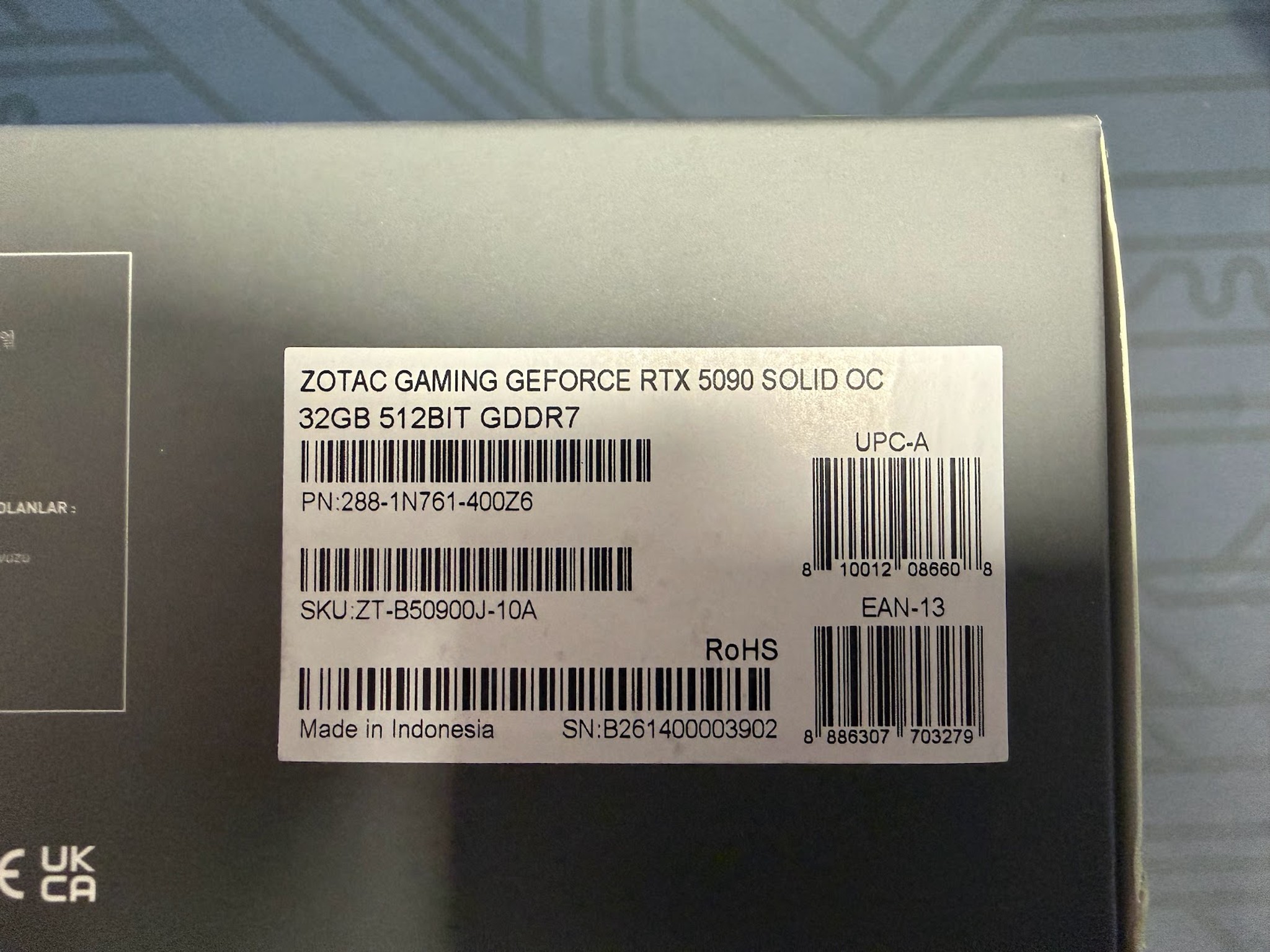 ZOTAC GAMING GeForce RTX 5090 SOLID