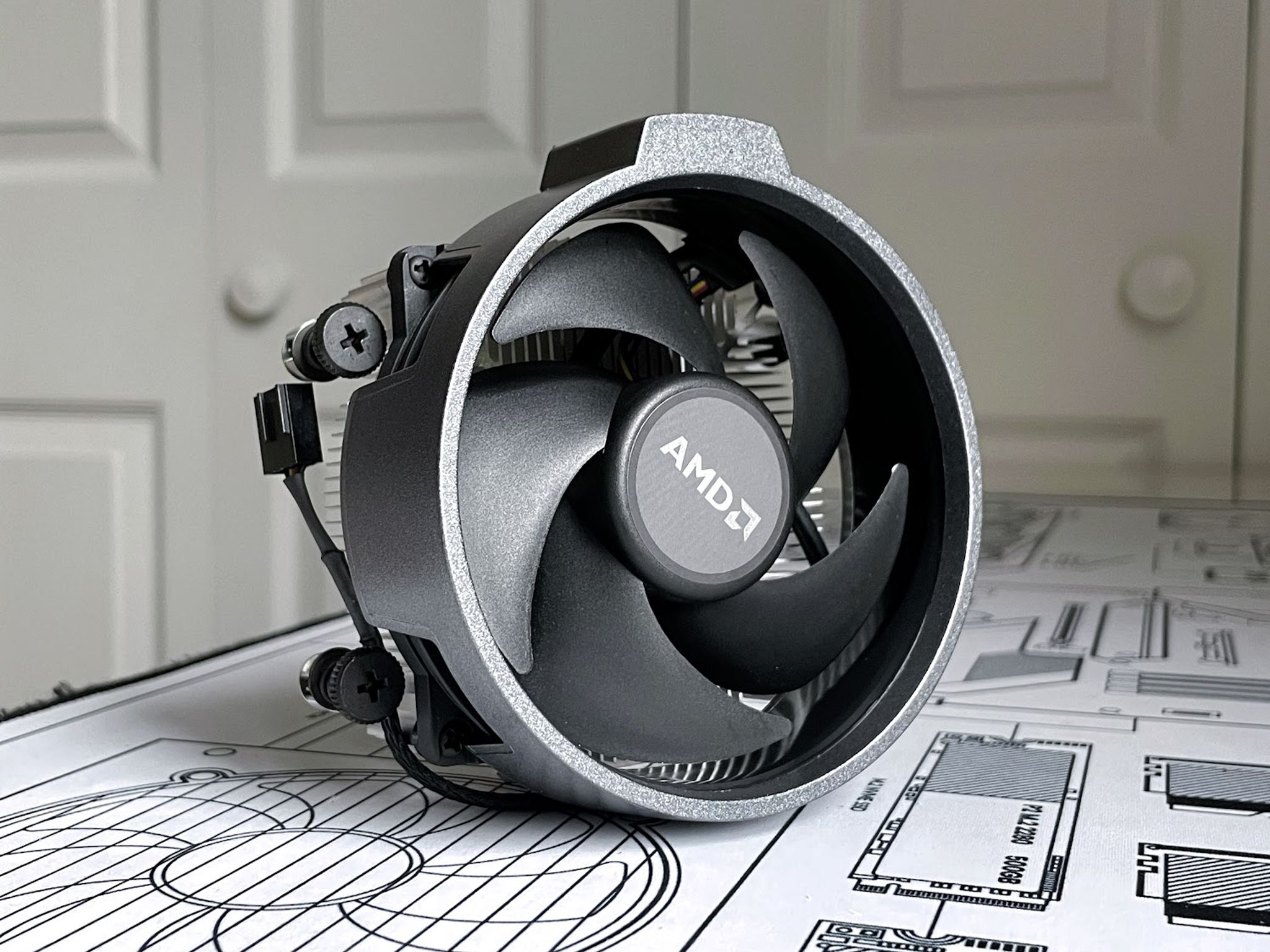 TITANIUM - 1 of 1 AMD Wraith Stealth Socket AM4/AM5 4-Pin Custom Painted Stock Cooler