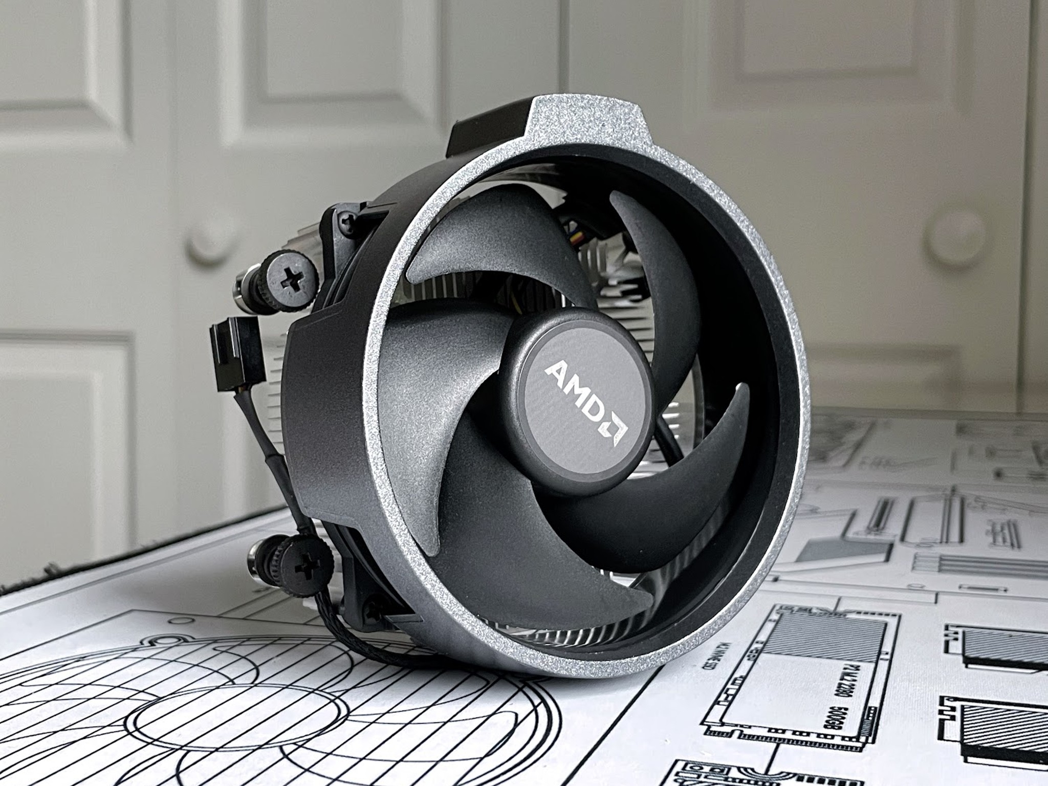 TITANIUM - 1 of 1 AMD Wraith Stealth Socket AM4/AM5 4-Pin Custom Painted Stock Cooler