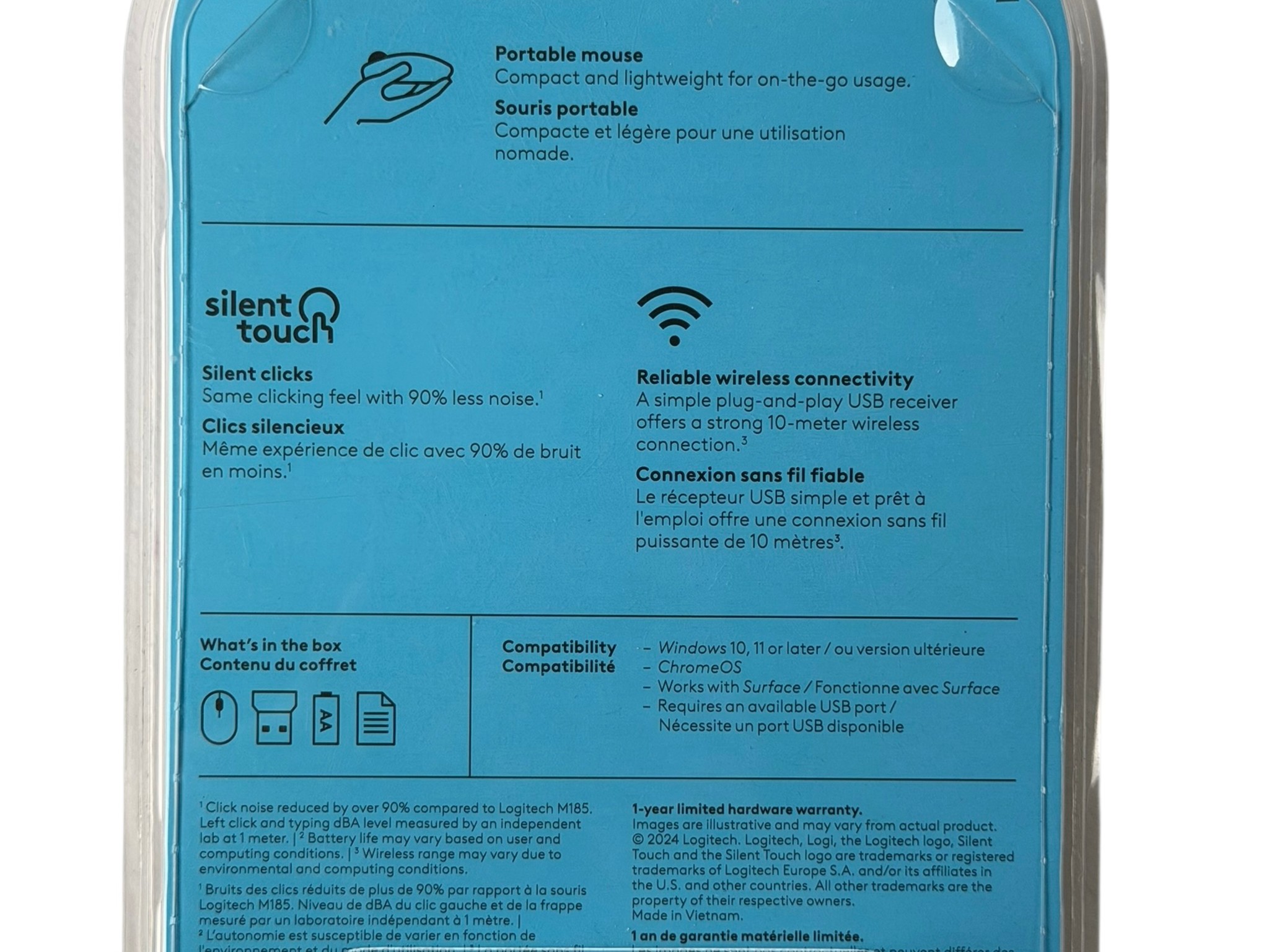 Logitech M340 (Blue) Wireless USB Mouse - FACTORY SEALED
