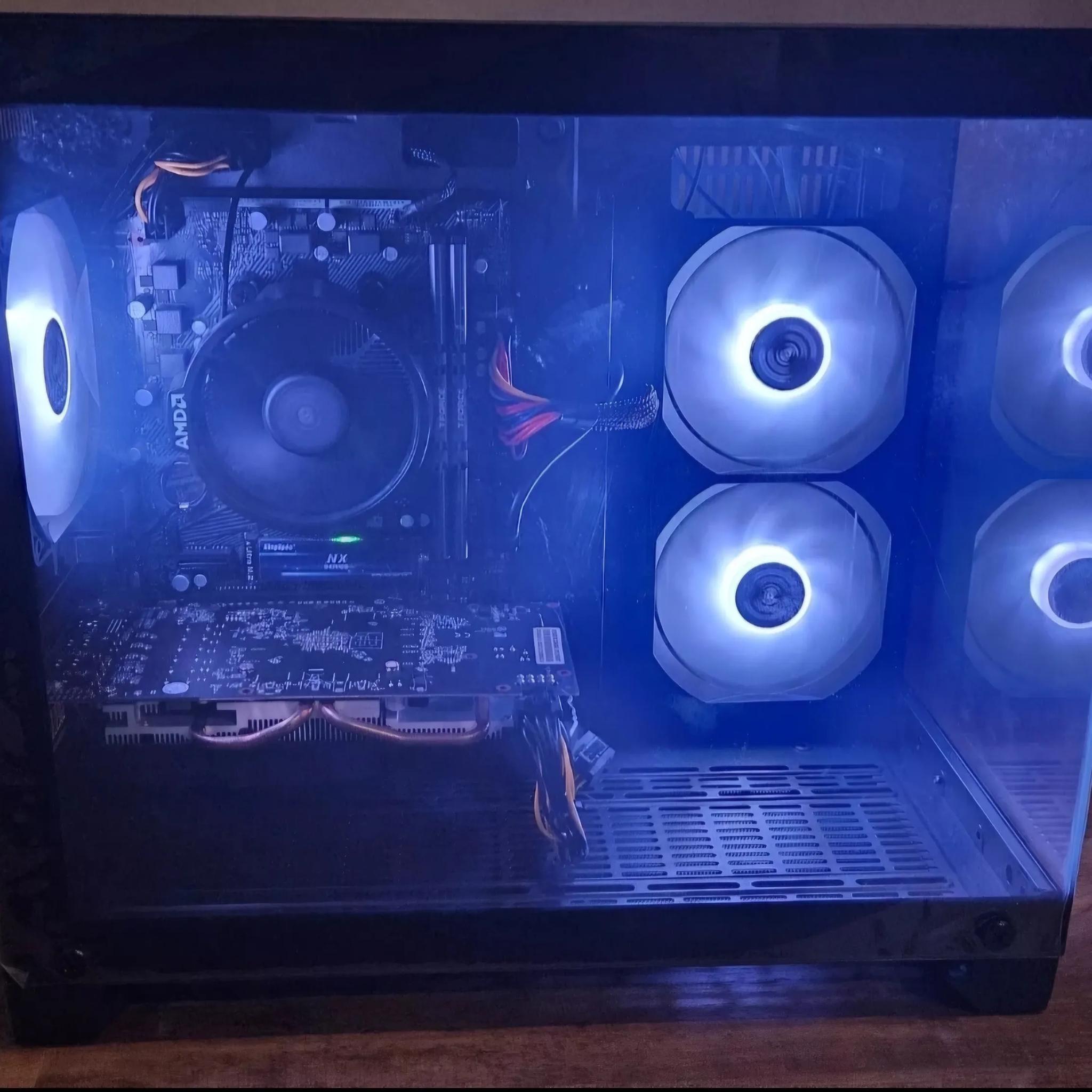 Custom Gaming PC | Ryzen 5 5500, RX580 2048SP 8GB, 16GB DDR4, 1TB Nvme SSD, Windows 11 Pro, Wifi USB