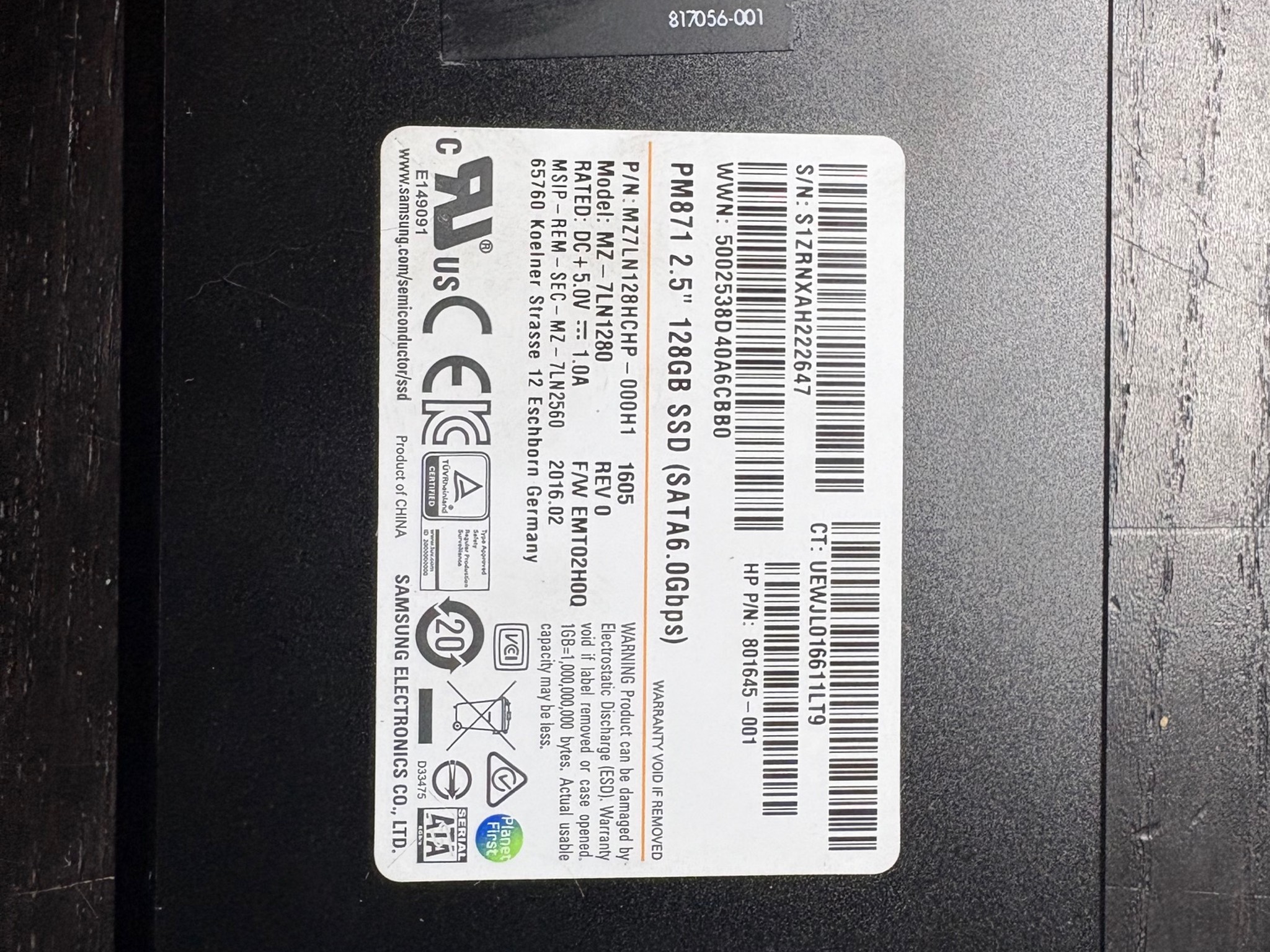 Samsung 128GB SSD