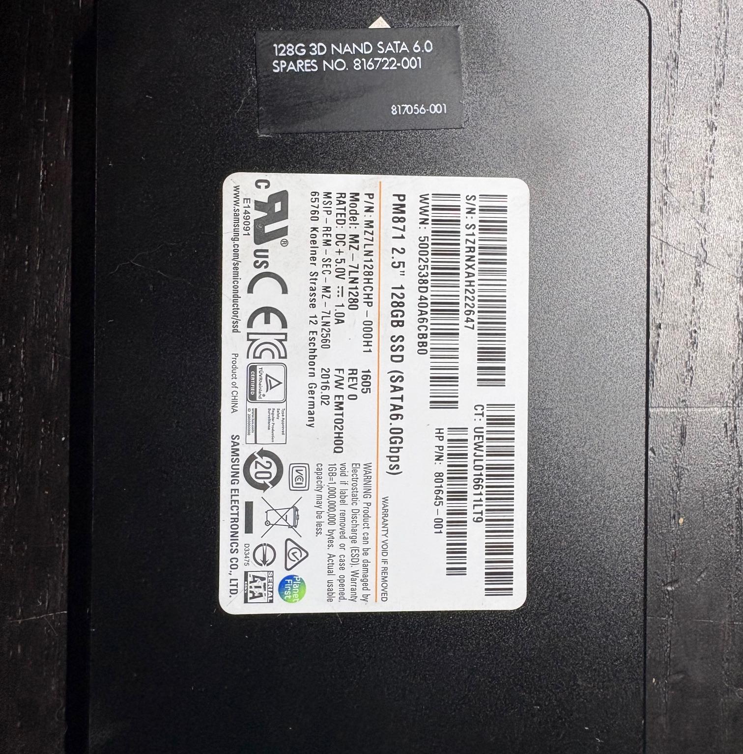 Samsung 128GB SSD