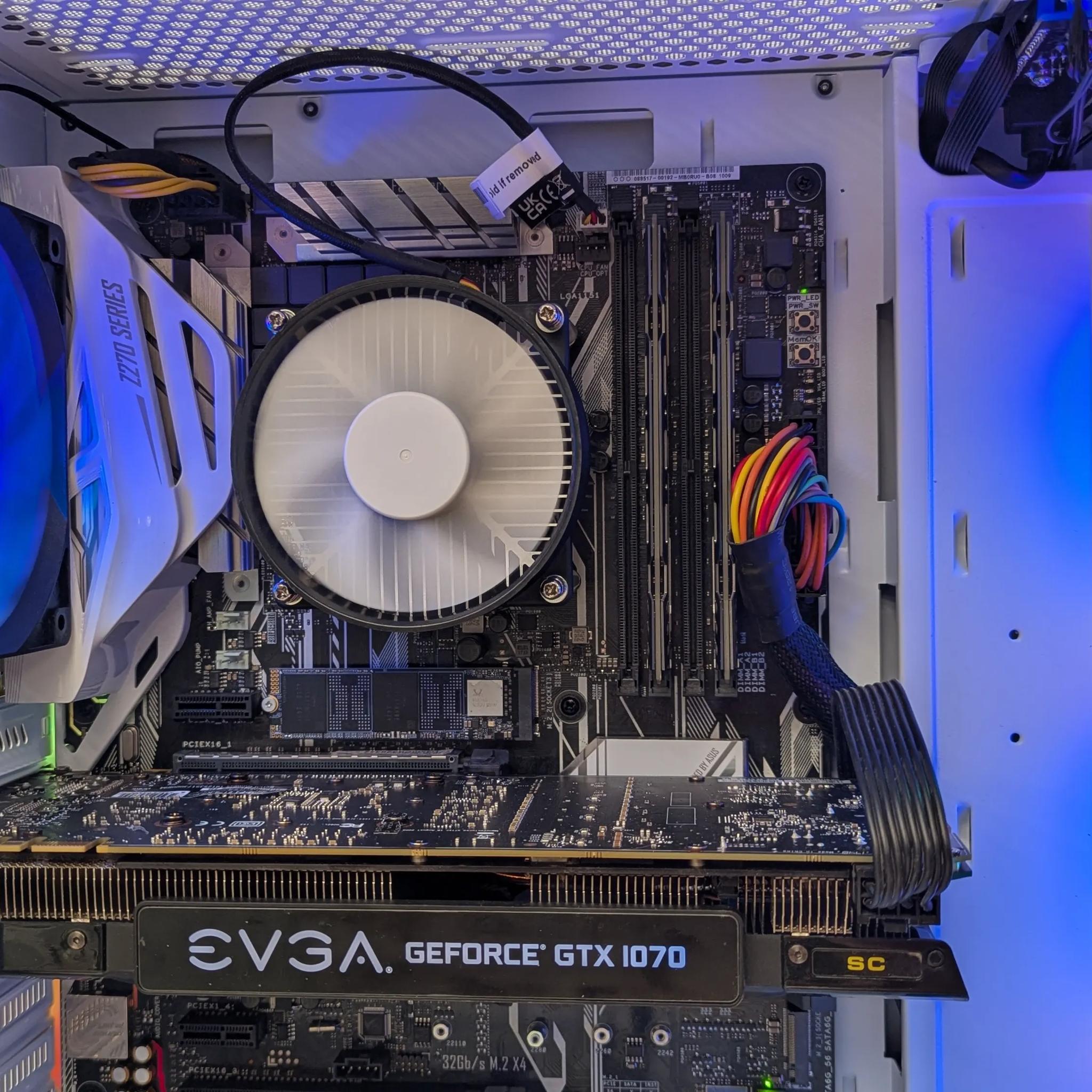 💠 Altair - White Gaming PC | GTX 1070 | i5-7500 | 16GB RAM | 512GB NVMe | WiFi & Windows 10 💠