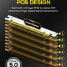 PCIE 5.0 Riser Cable 128GB/s Bandwidth GPU Extension Backwards Compatible PCIE 4.0/3.0 White 30cm