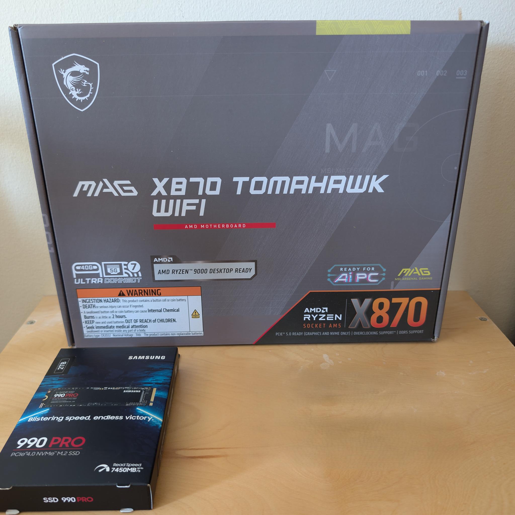 MSI X870 Tomahawk WiFi + Samsung 990 PRO 2TB Bundle