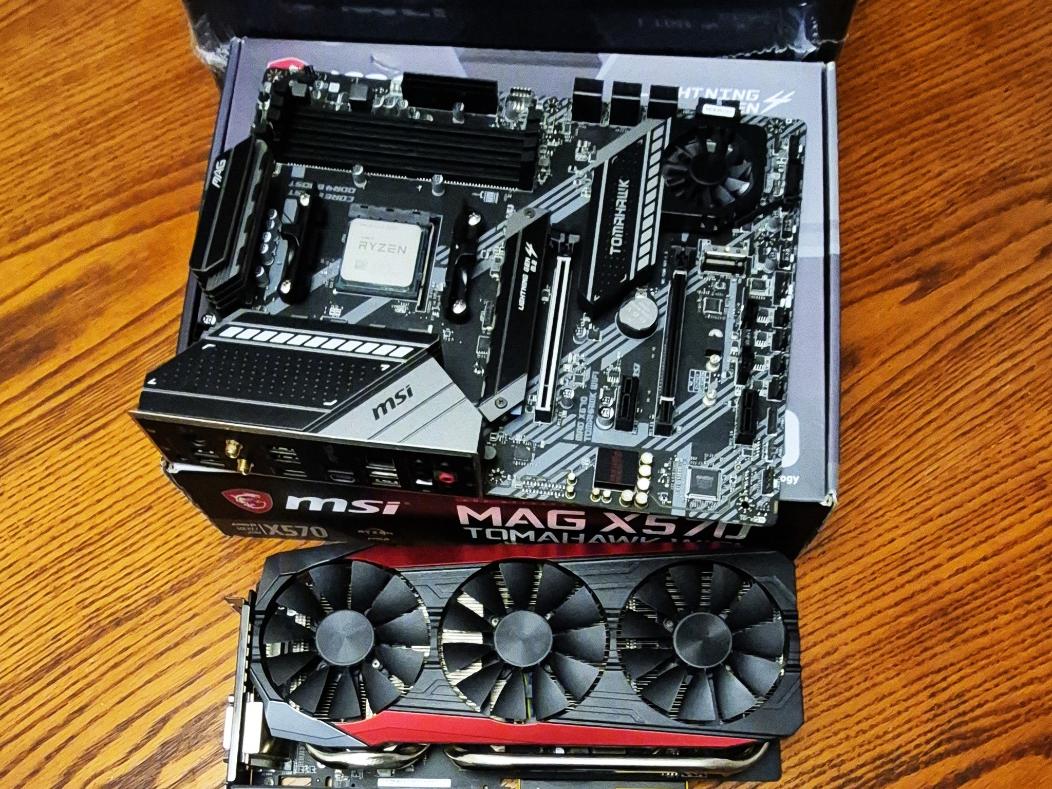 Pre-Owned  MSI X570 Tomahawk, Ryzen 9 5950X, New ARGB ICEMOON Liquid Cooler, 32GB RAM, ASUS 8GB VC