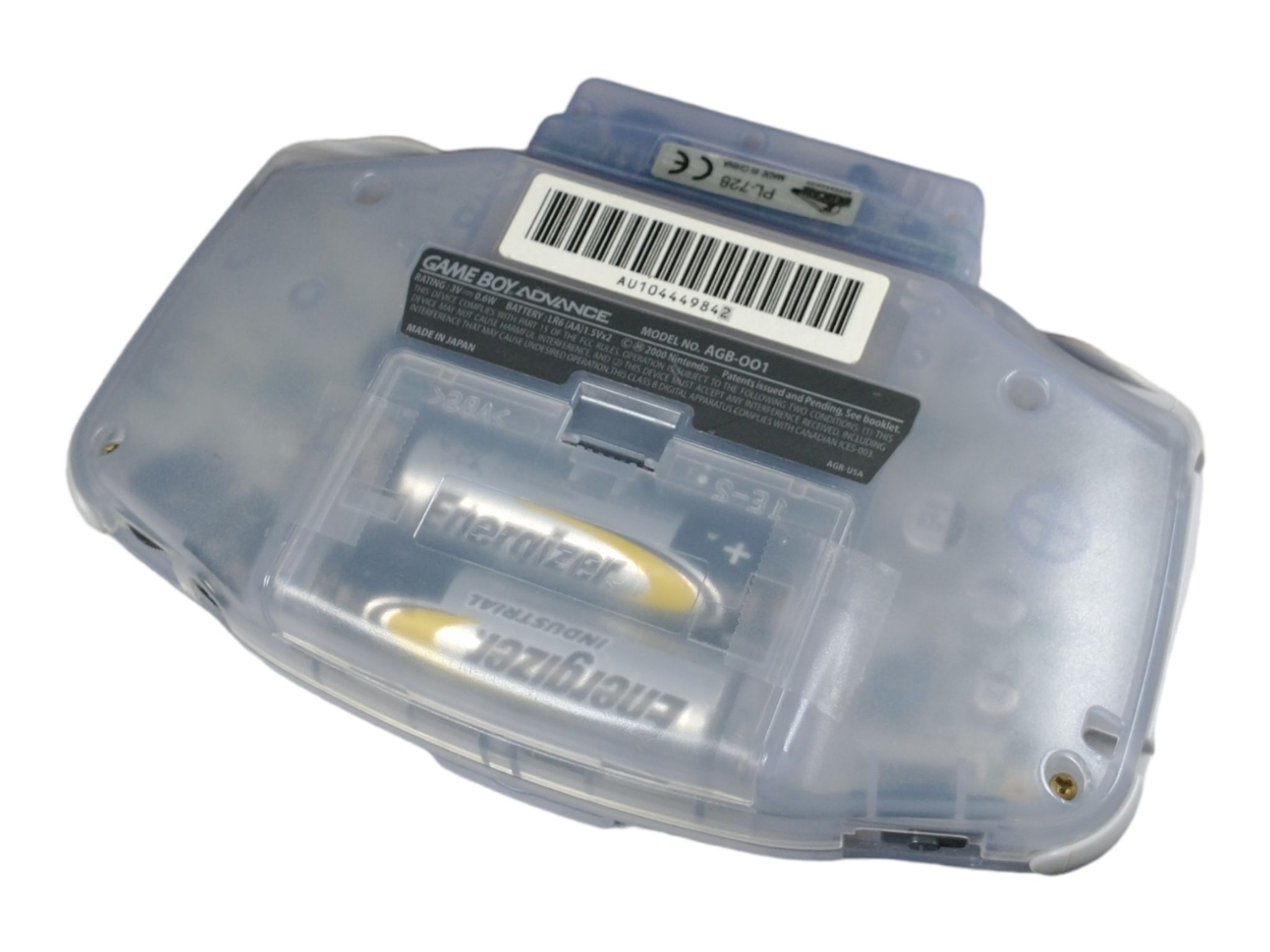 Gameboy Advance Clear Light Blue with Pelican Light Shield Super Mario & Red October