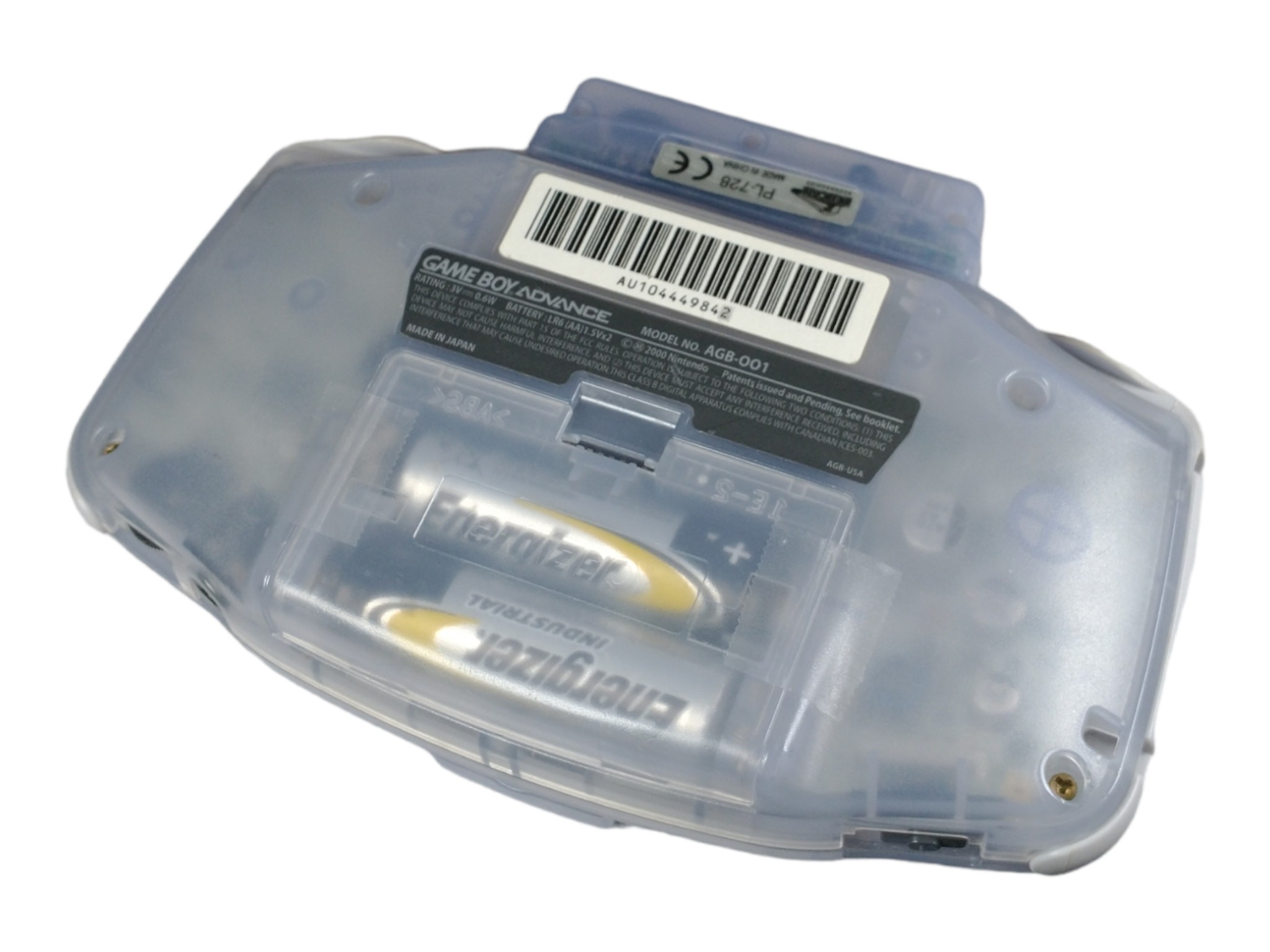 Gameboy Advance Clear Light Blue with Pelican Light Shield Super Mario & Red October