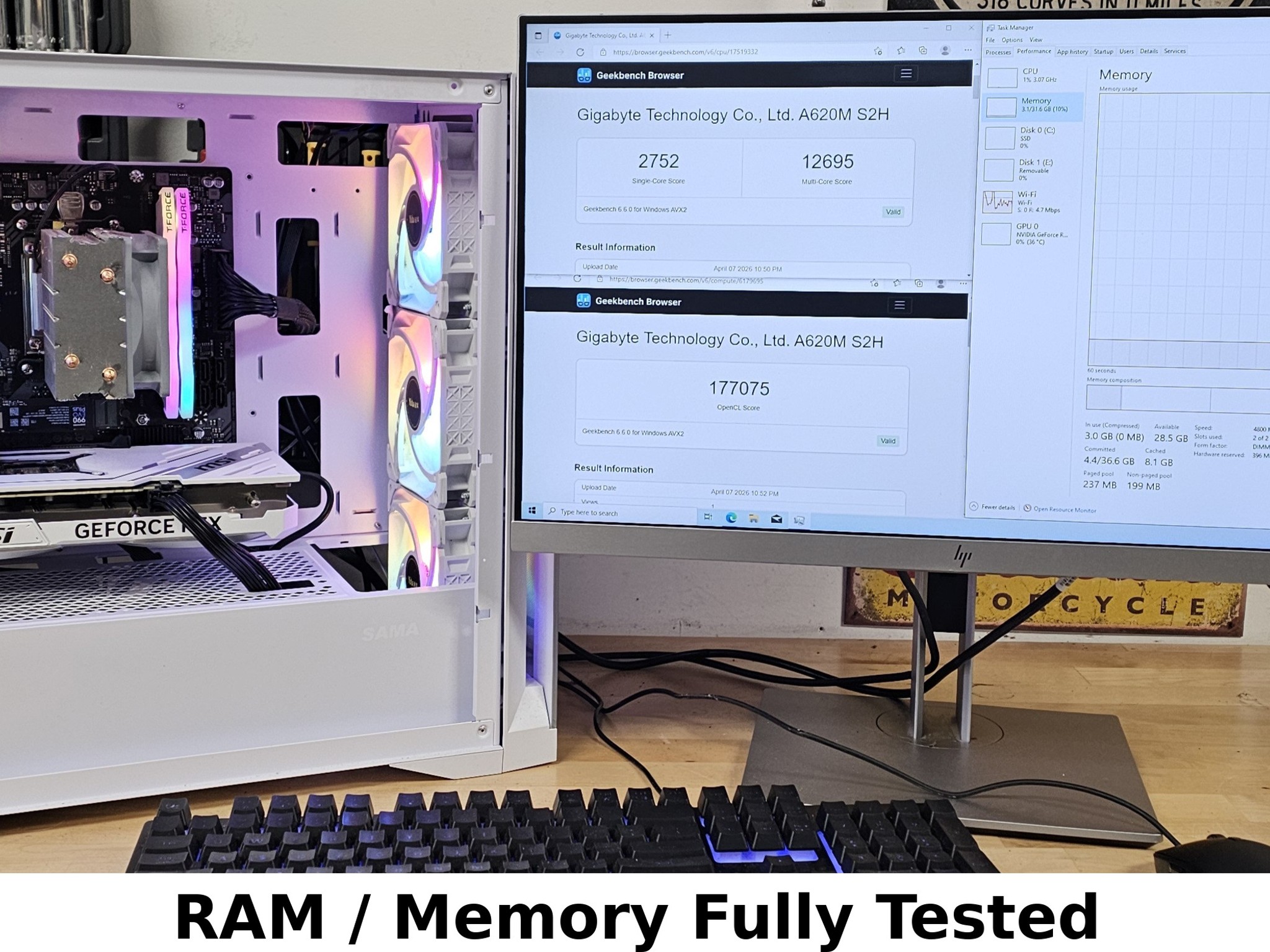 32GB DDR5 (2x16GB) CL40 5200MHz White RGB T-FORCE DELTA R
