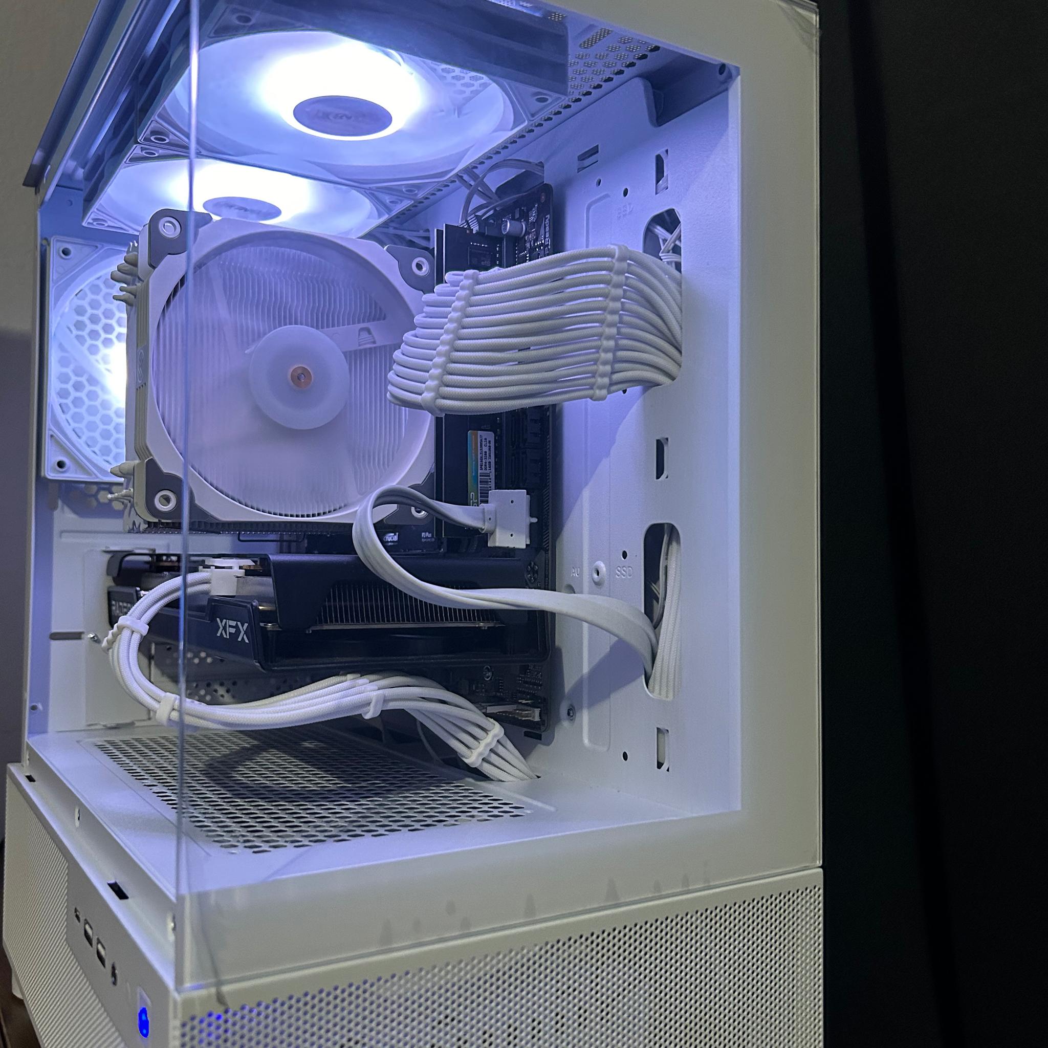 White 1080p Beast gaming pc