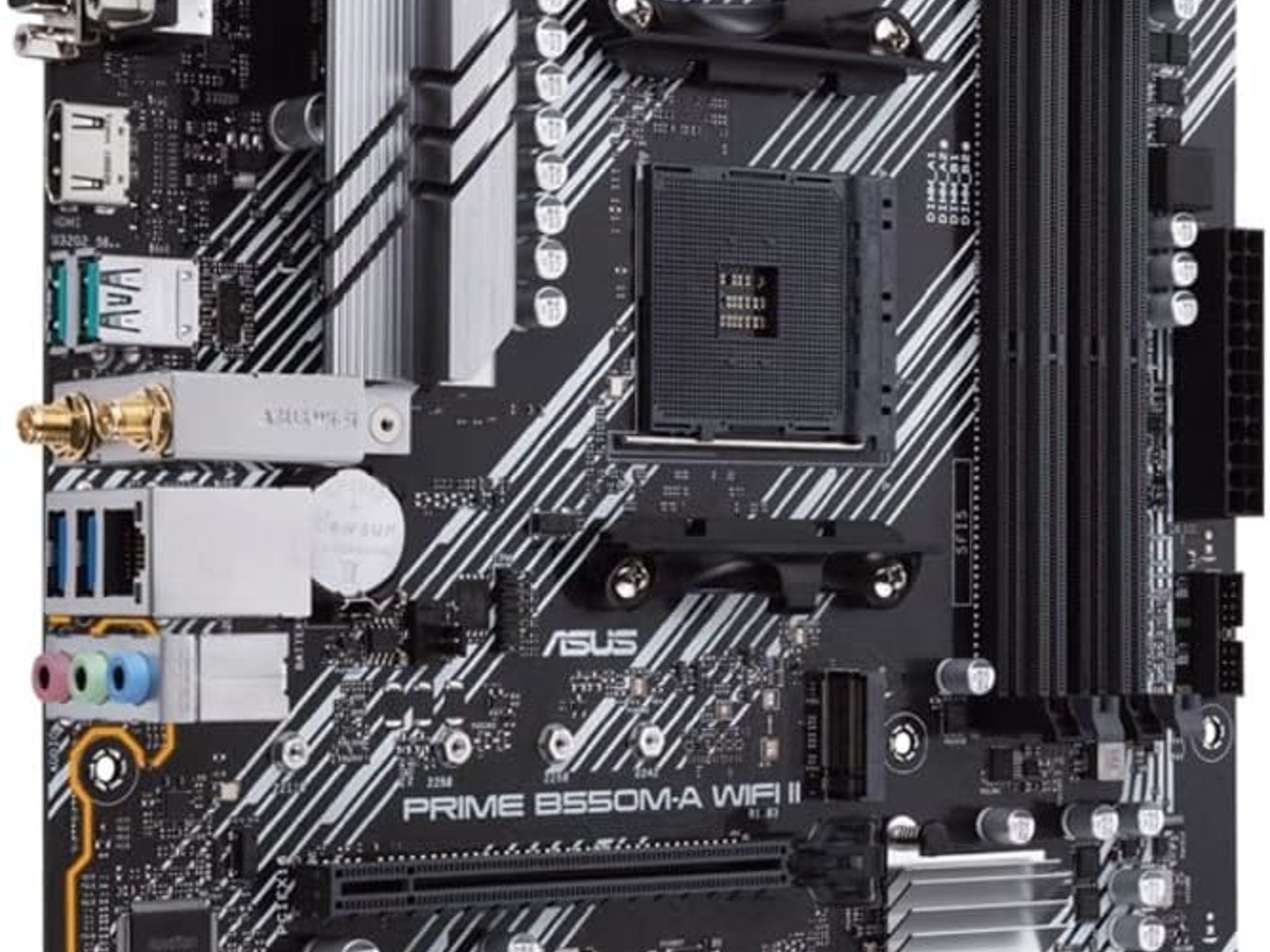 ASUS PRIME B550M-A WIFI II AMD AM4 B550 MicroATX M.2 Desktop Motherboard A