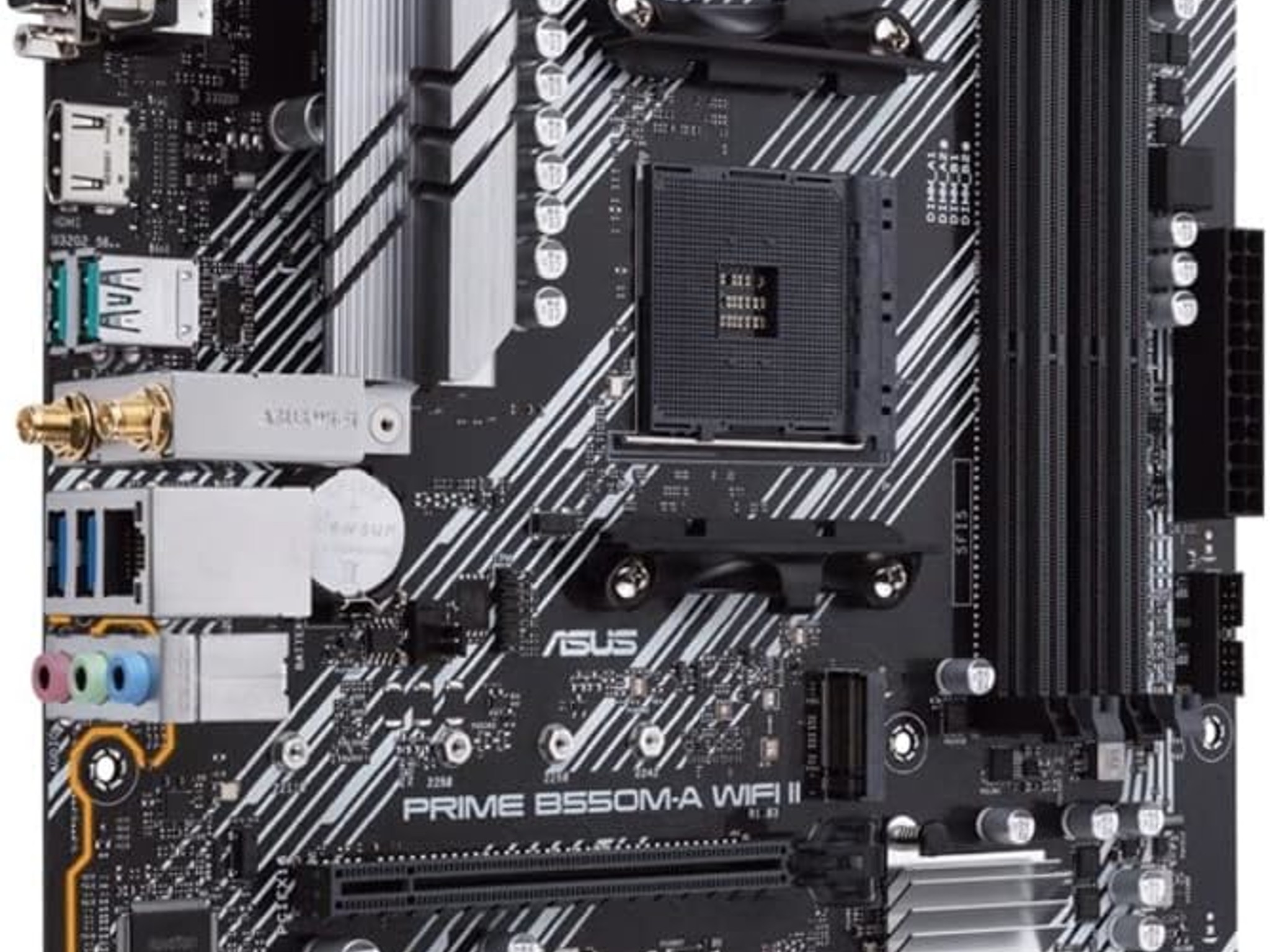 ASUS PRIME B550M-A WIFI II AMD AM4 B550 MicroATX M.2 Desktop Motherboard A