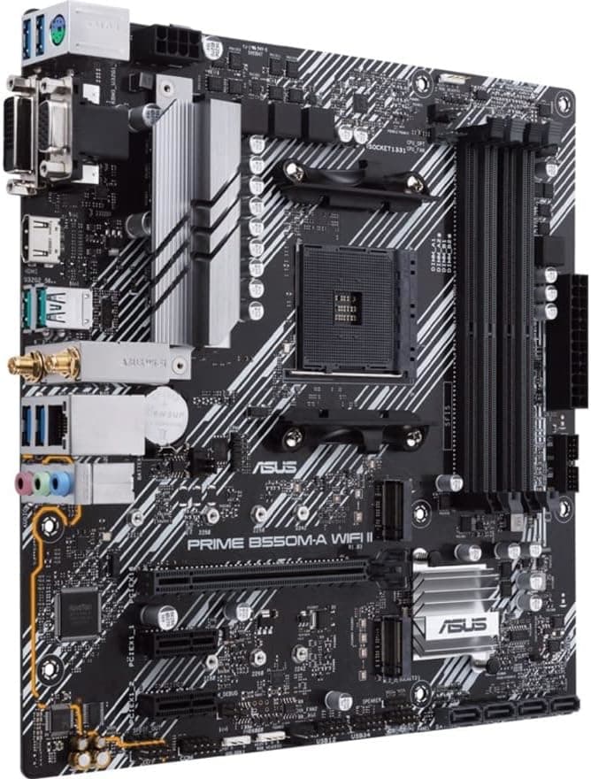 ASUS PRIME B550M-A WIFI II AMD AM4 B550 MicroATX M.2 Desktop Motherboard A