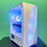 Frost White Budget Gaming PC | Intel i7 / AMD RX580 / 8GB / 1.1TB Win 11 Pro + Wi-Fi