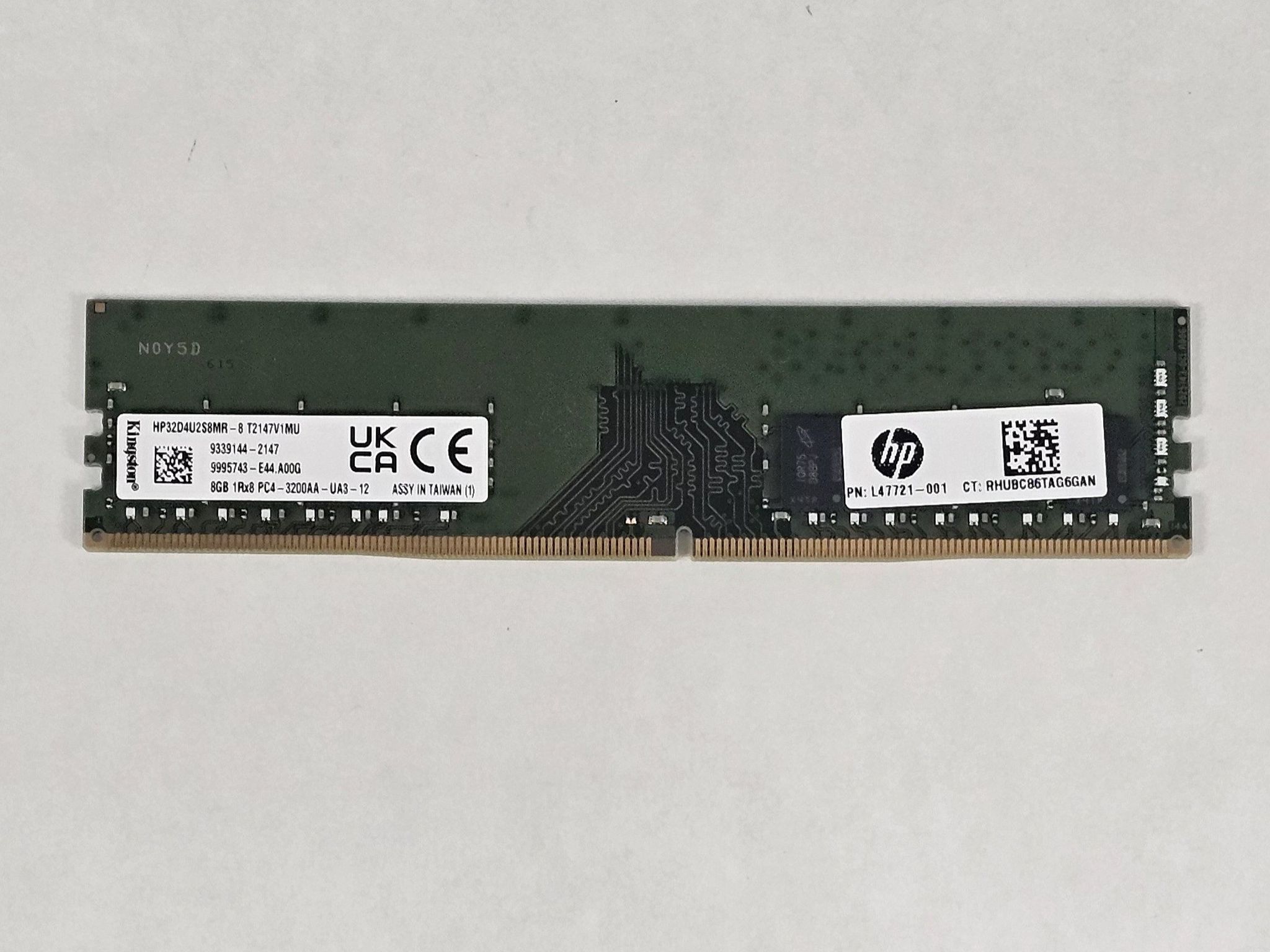 8GB DDR4 (1x8GB) 3200MT/s Kingston