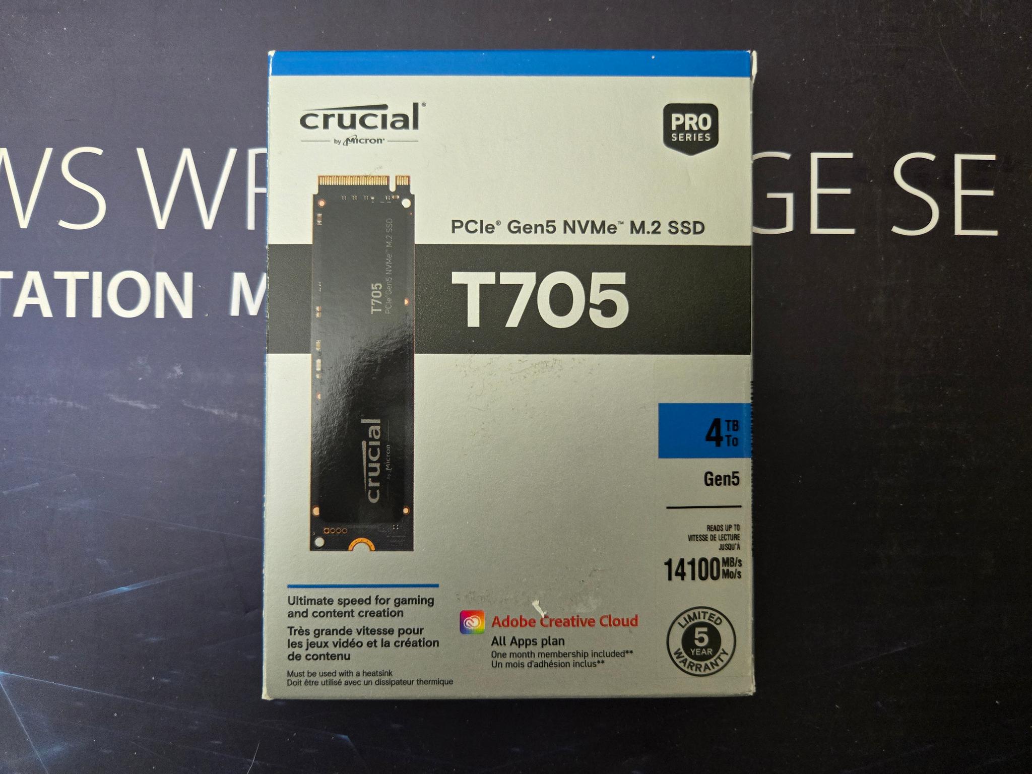 4TB Gen5 NVMe SSD (Crucial T705) - Used