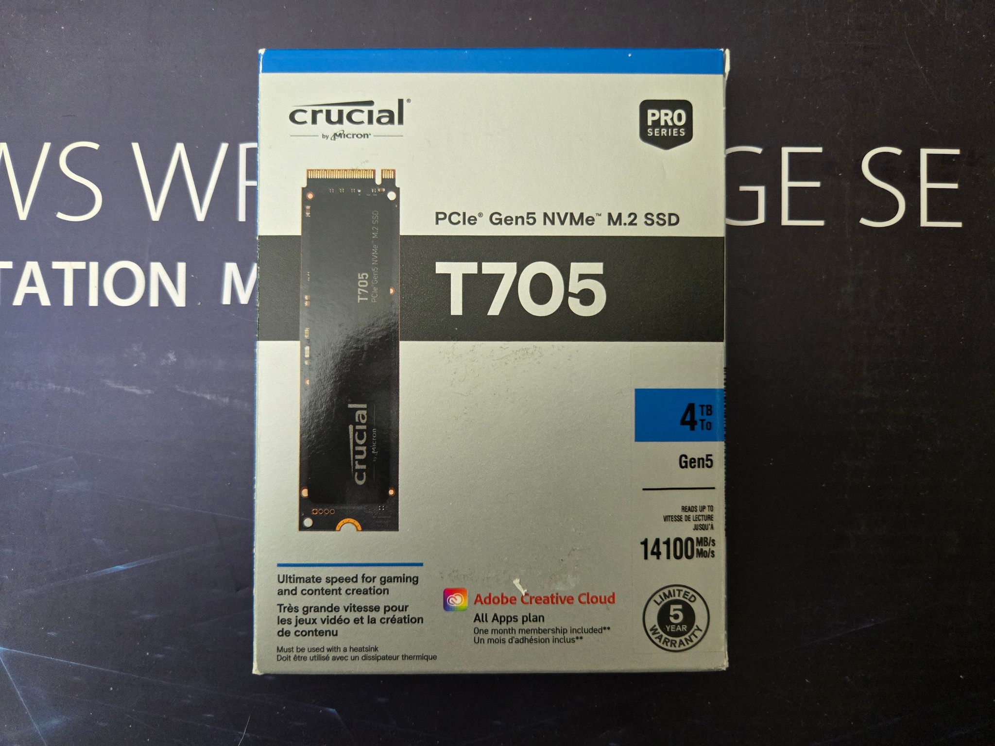 4TB Gen5 NVMe SSD (Crucial T705) - Used