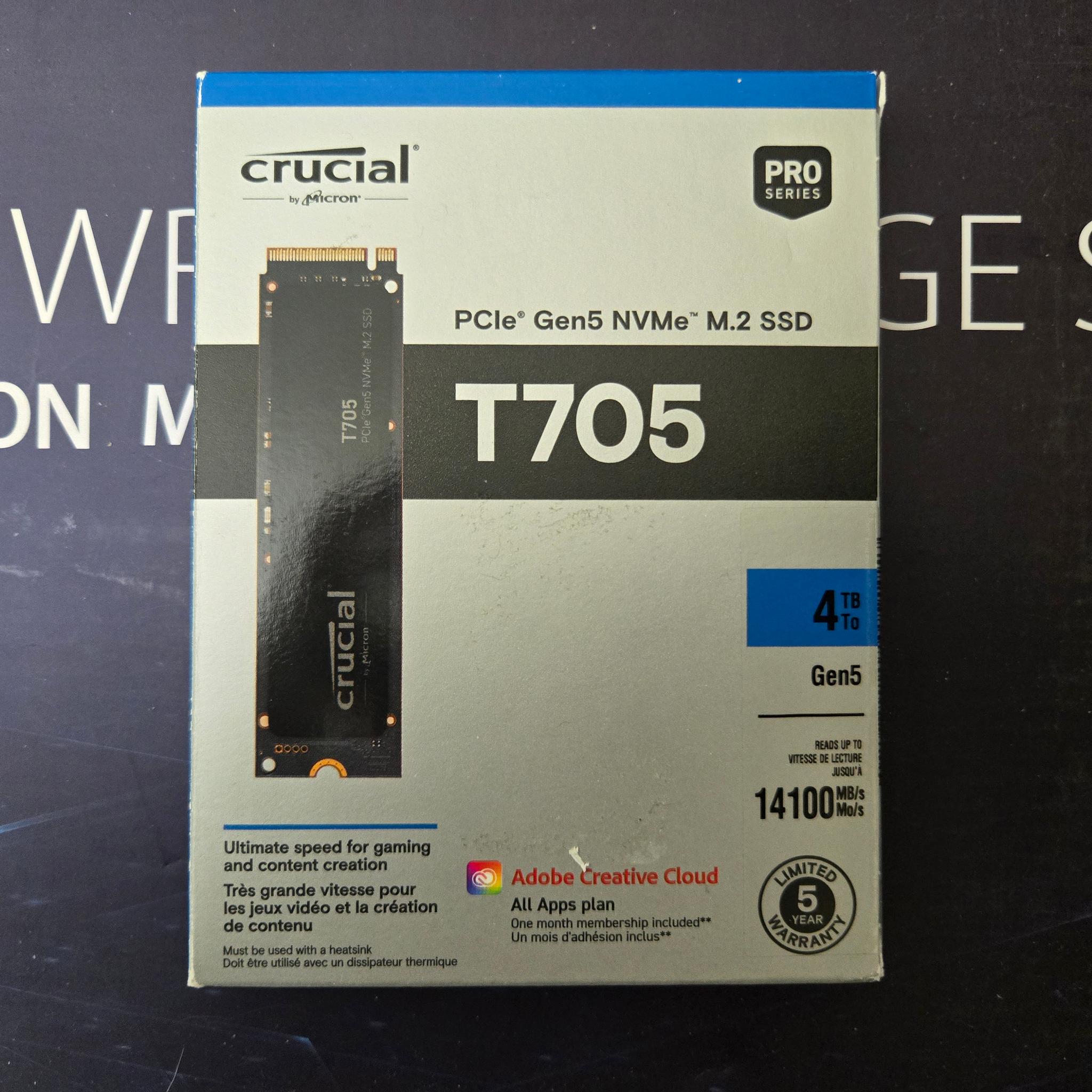 4TB Gen5 NVMe SSD (Crucial T705) - Used