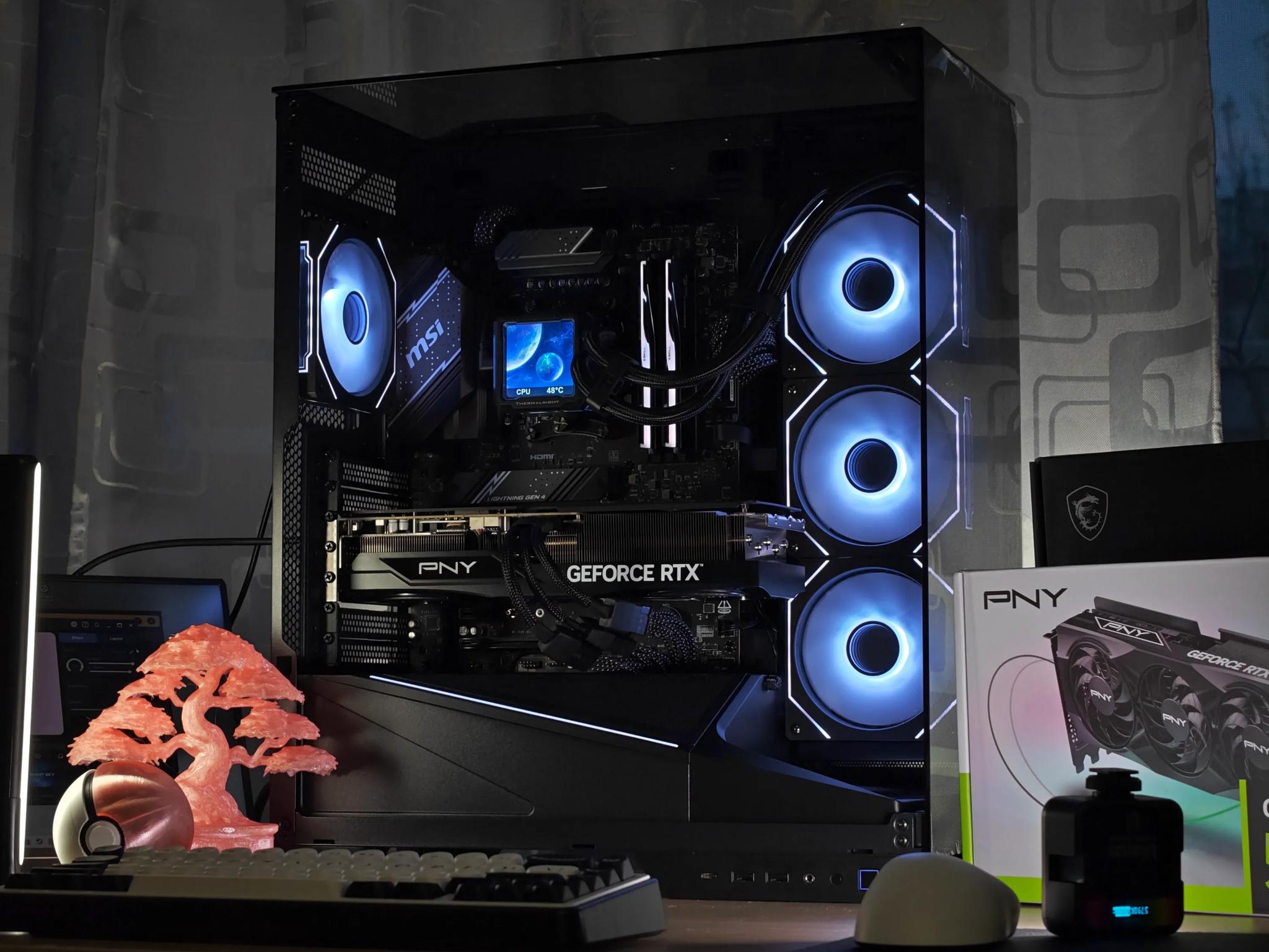 (NO GPU), Ryzen 9800X3D, 2TB NVMe, 32GB DDR5, 1050W PSU Gaming PC