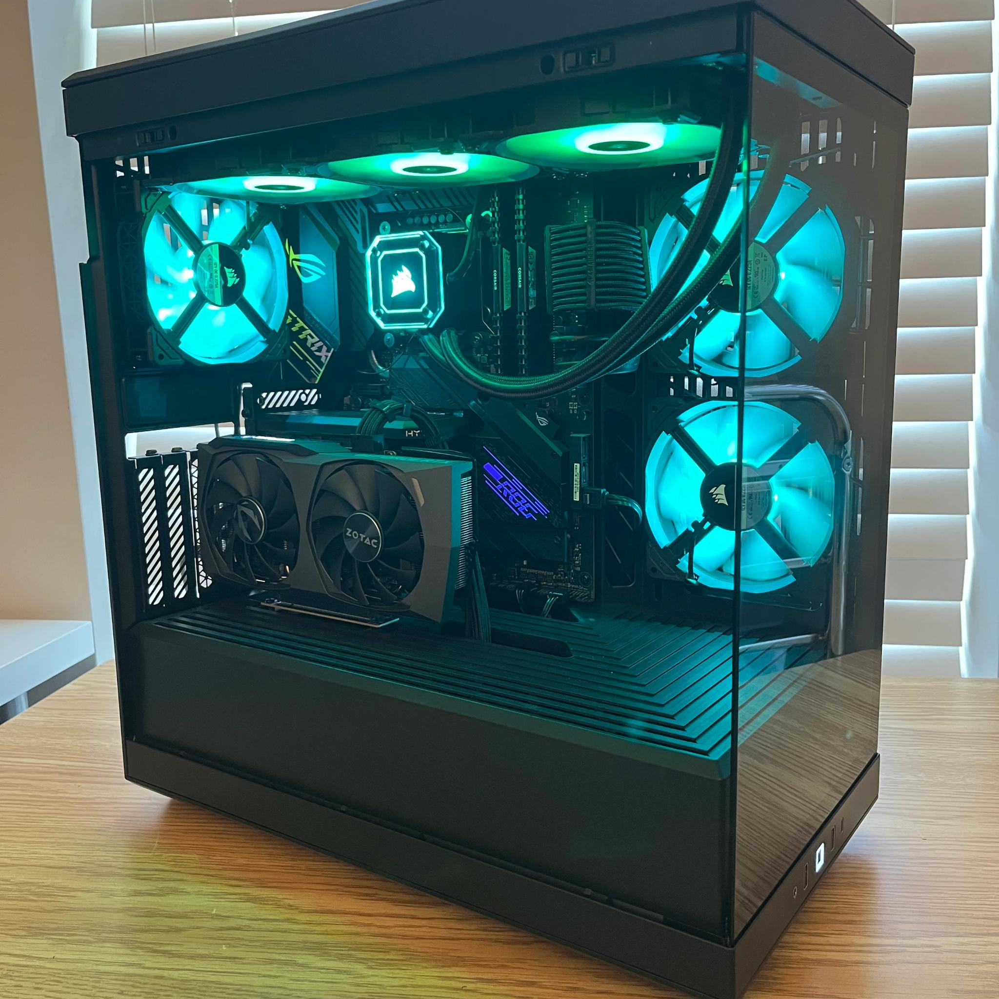 🔥⚫Black RGB Gaming PC | i7-10700K | RTX 3060TI | 32GB DDR4 | Wifi & BT⚫🔥