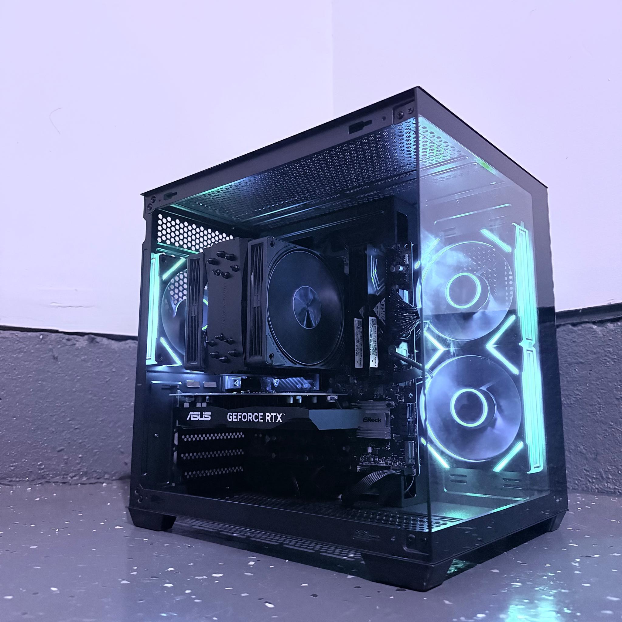 ⚫️"Obsidian Glow"🌈| 1080p Gaming | RTX 3050 | Ryzen 5 5500 | 16GB Ram | 500GB SSD | Free Shipping