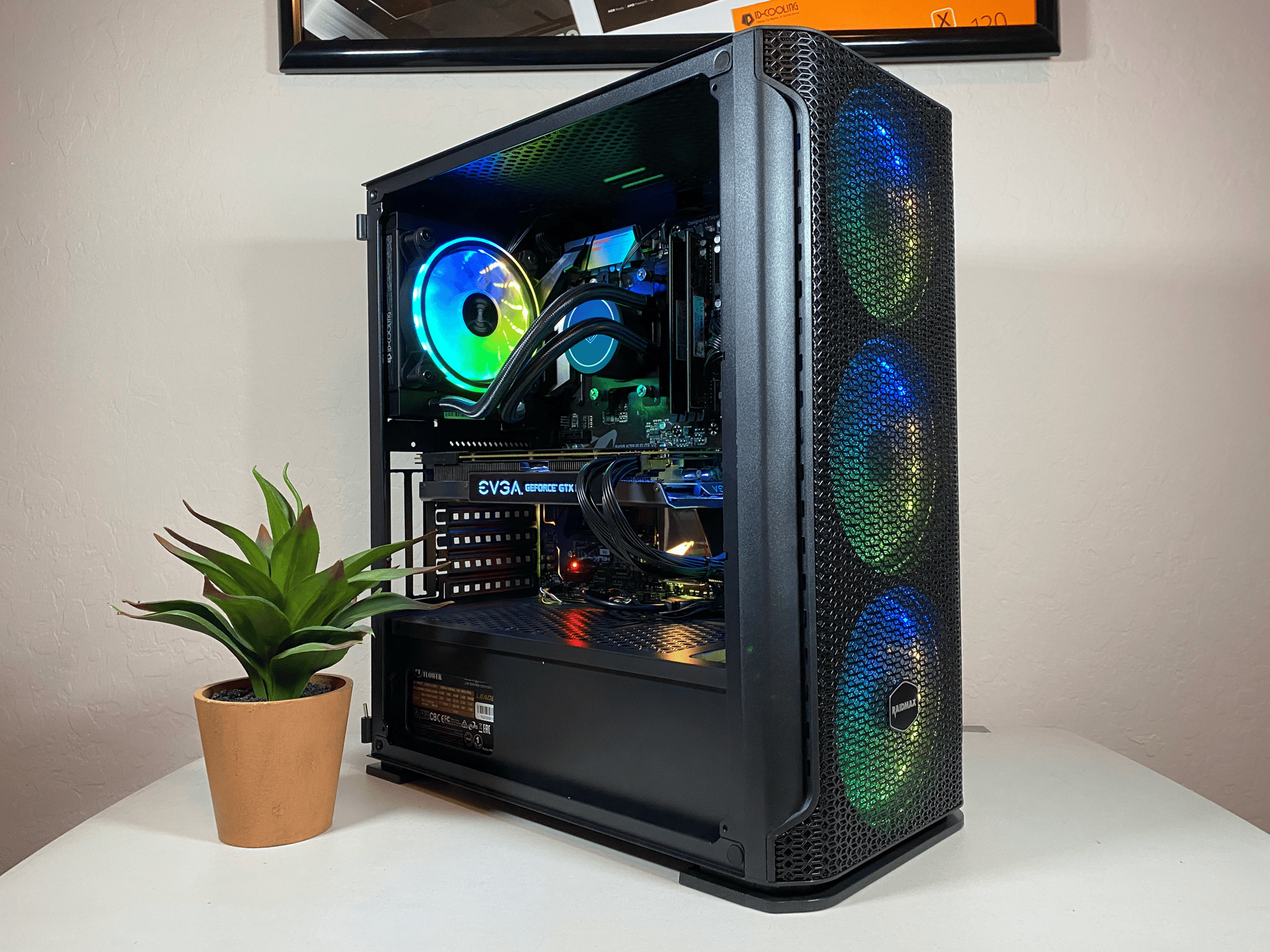 Custom Built High End Ryzen 5 Nvidia 1080 RGB Water Cooled Gaming PC Computer