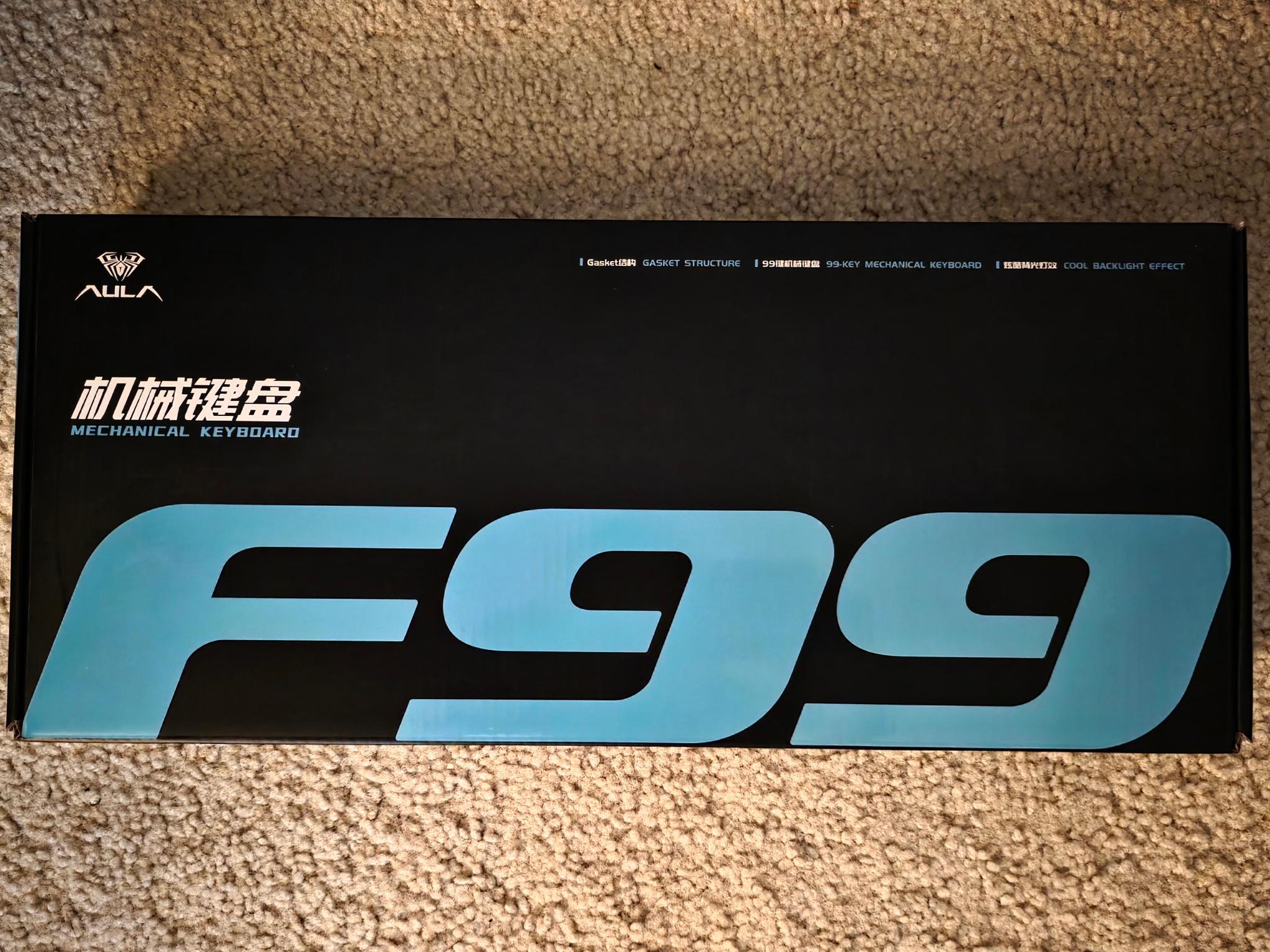Aula F99 Wireless 96% Layout Black Grey White Mechanical RGB Hot Swappable Keyboard Brand New
