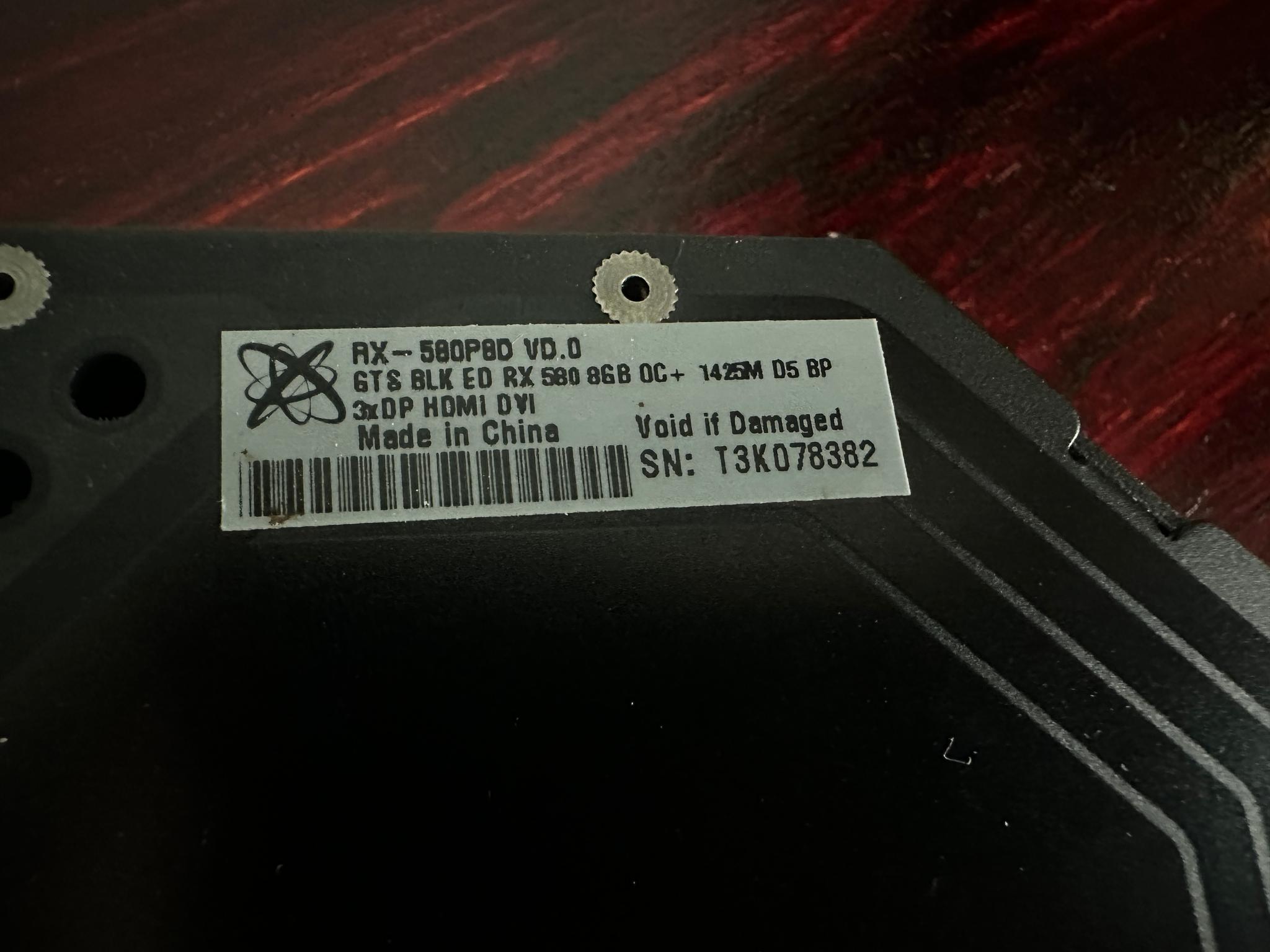 XFX GTS Black Edition Radeon RX 580 | 8GB