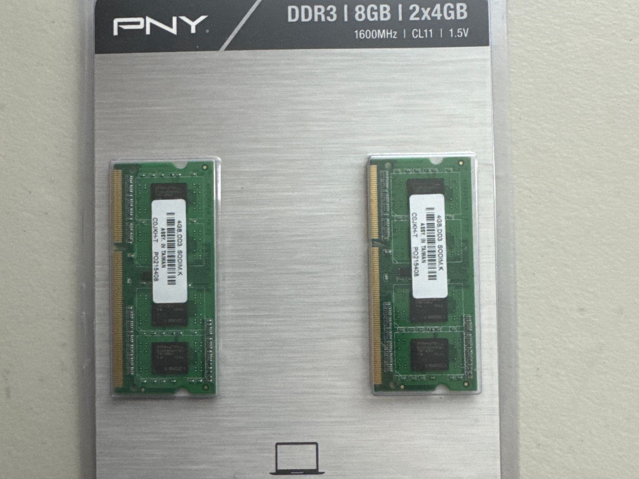 PNY DDR3 8GB 2x4GB laptop