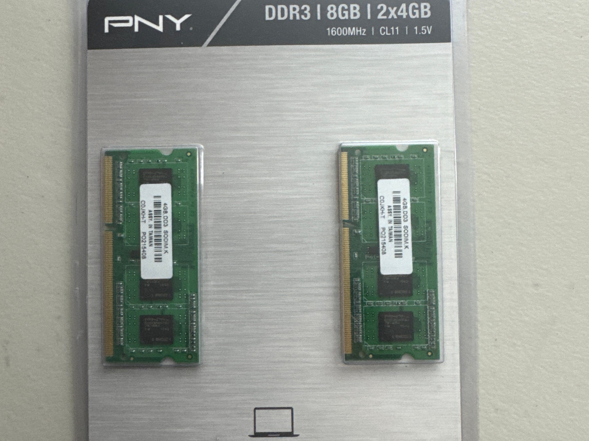 PNY DDR3 8GB 2x4GB laptop