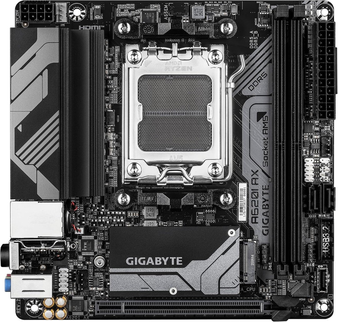 Mini-ITX マザボード　AM5ソケット GIGABYTE A620I AX GIGABYTE A620I AX (AM5, Mini‑ITX) Motherboard – Like New, OG Box